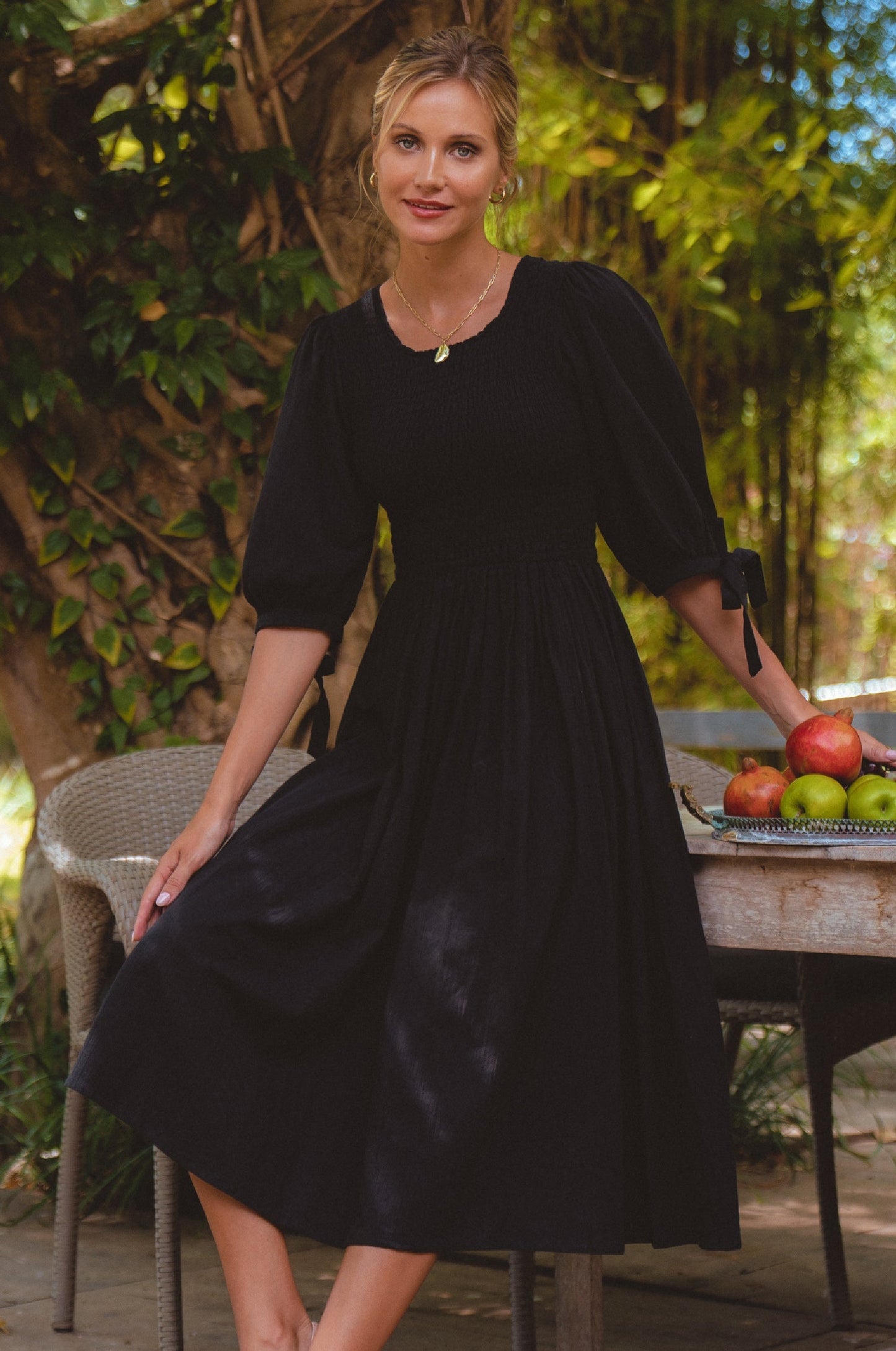 Fioria Linen Midi Dress