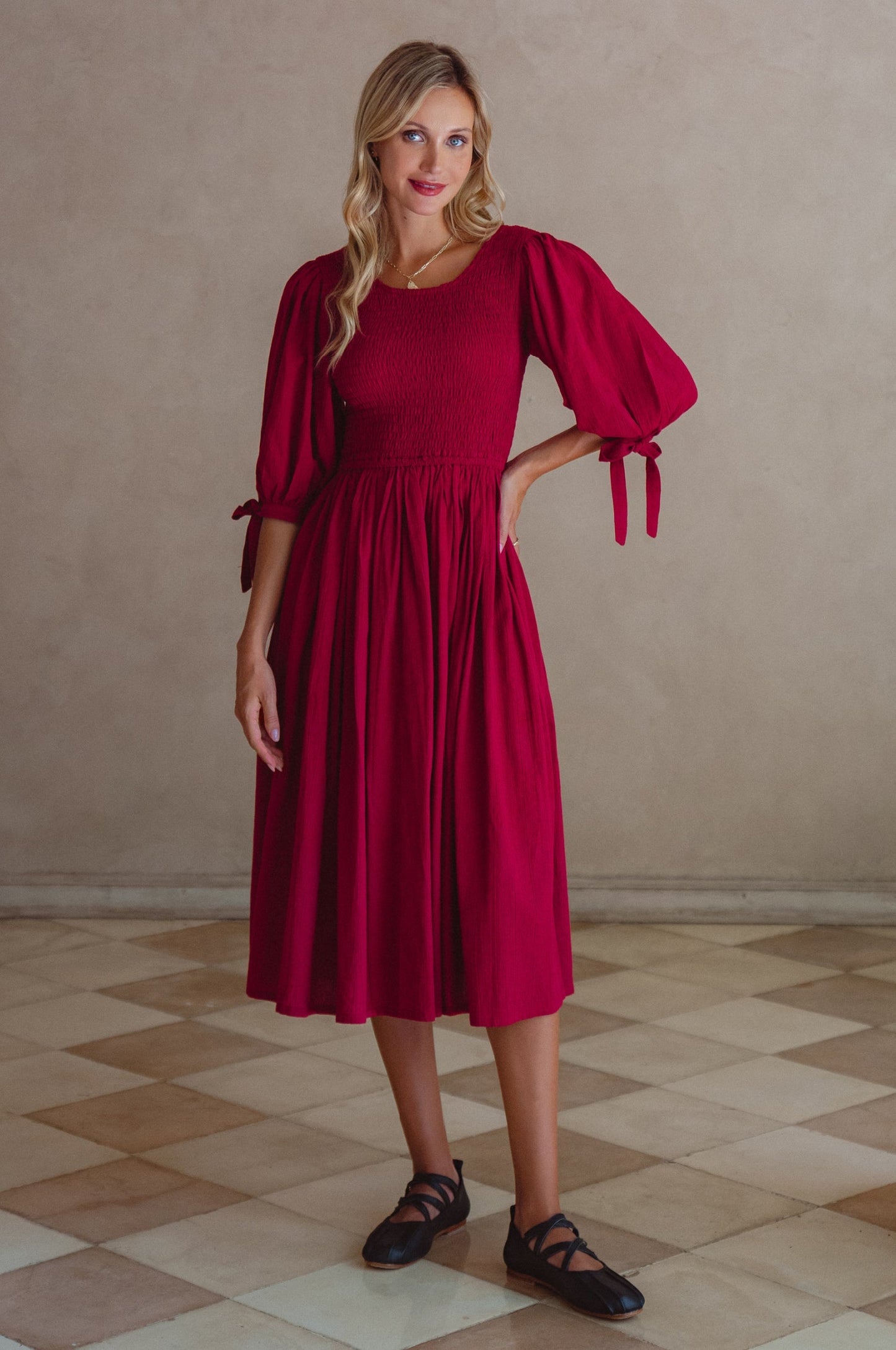 Fioria Linen Midi Dress