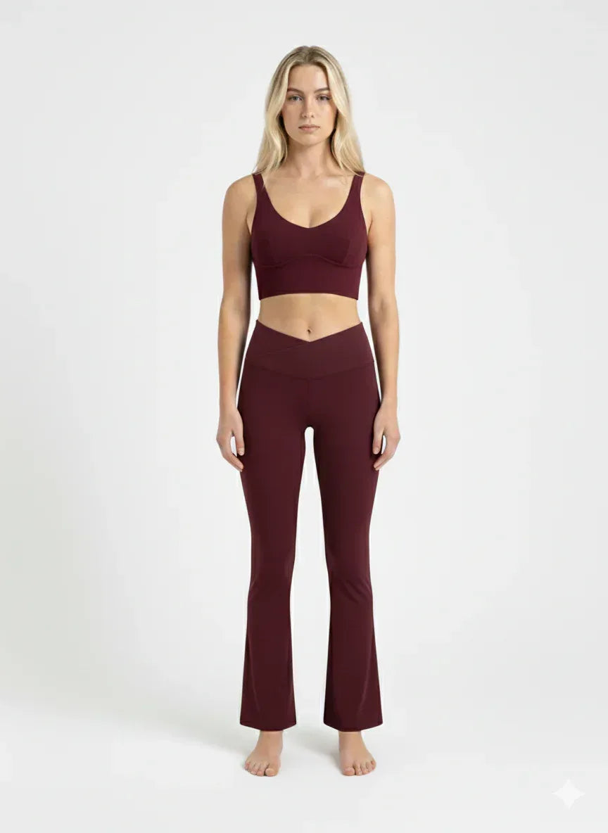 Women's Seacell Flared Pants- Burgundy