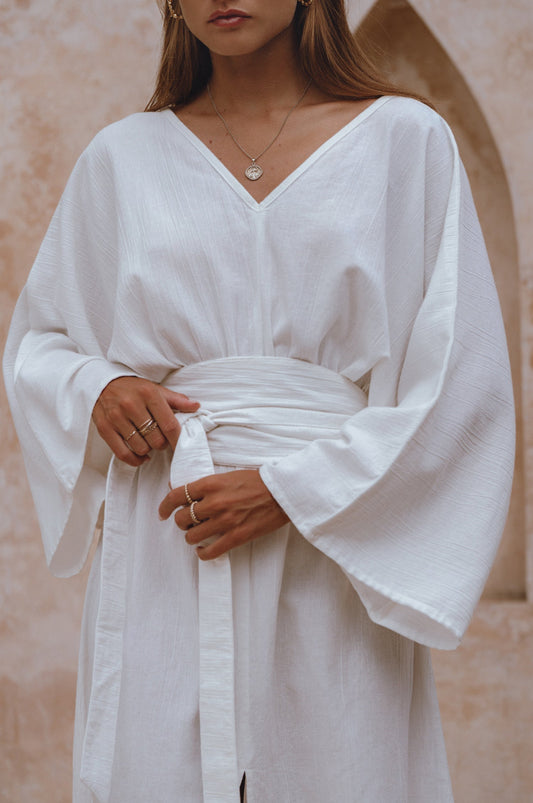 Raine Linen Kimono Dress
