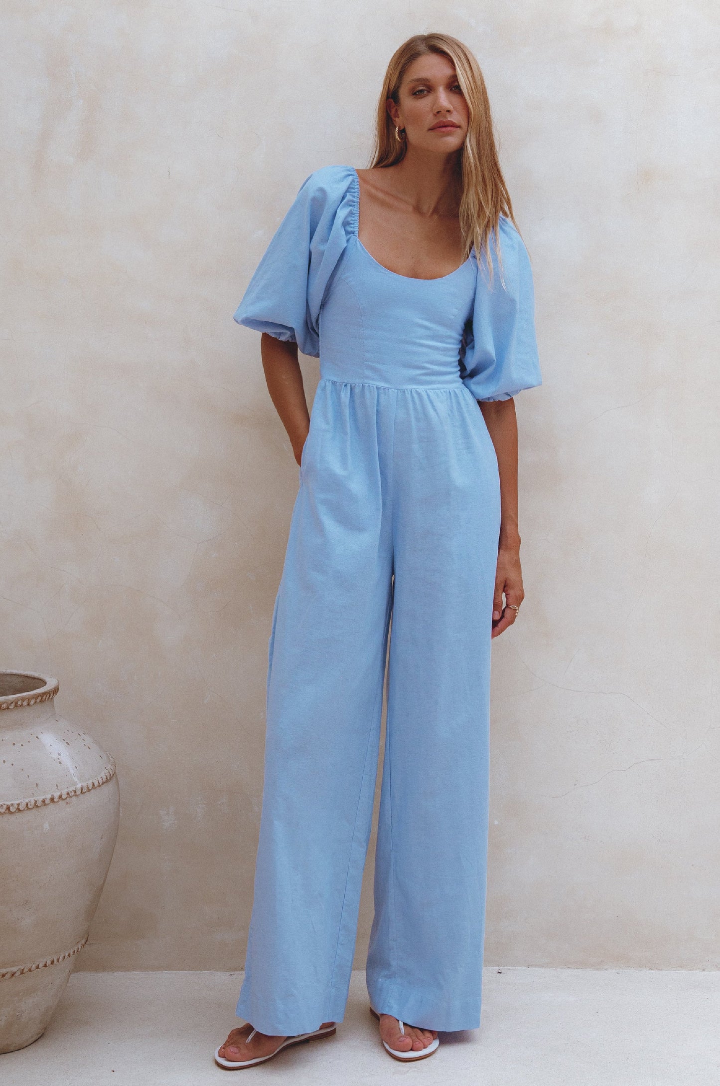 Valentine Linen Jumpsuit
