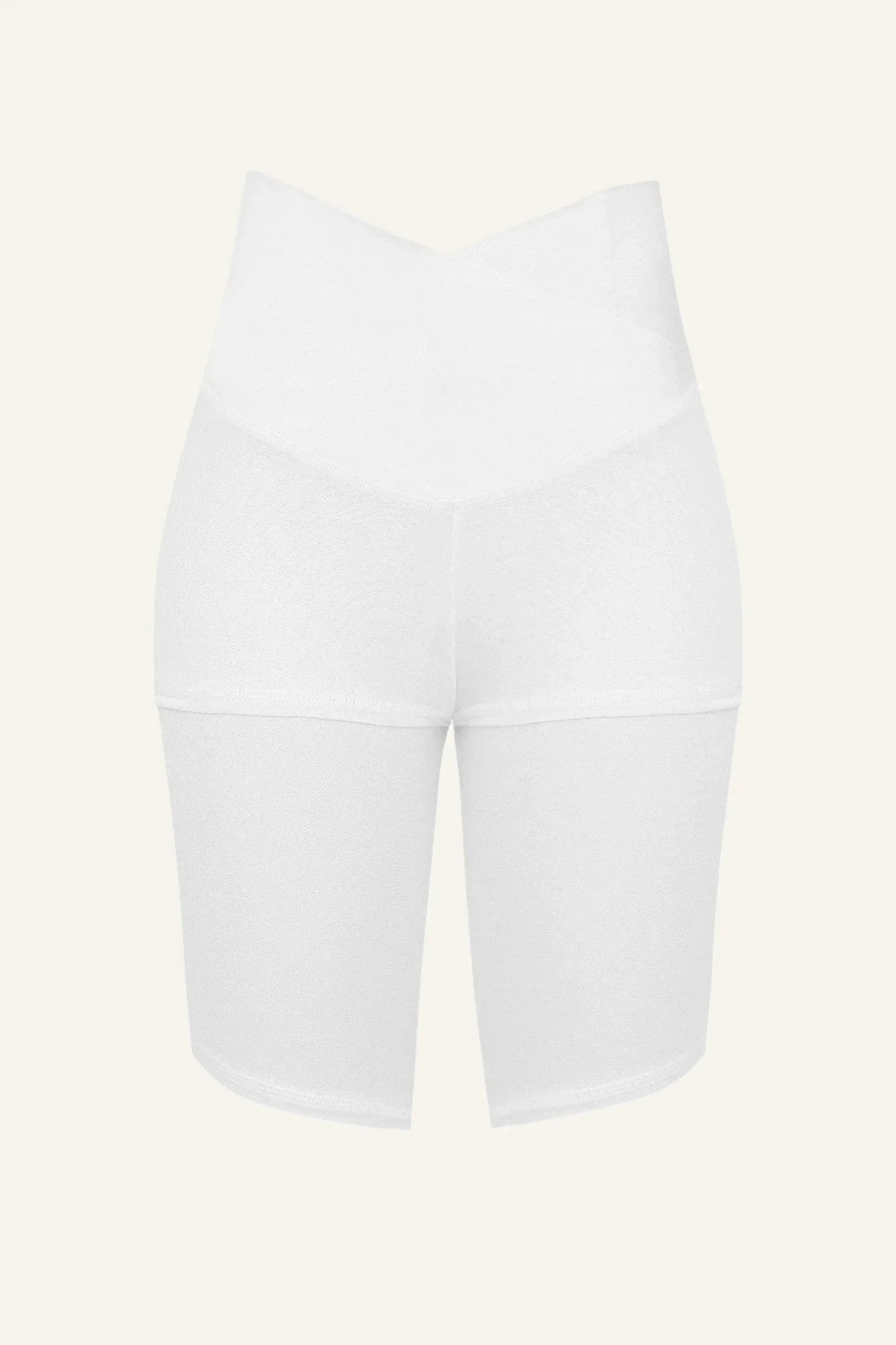 Women's Silk Sports Shorts - White