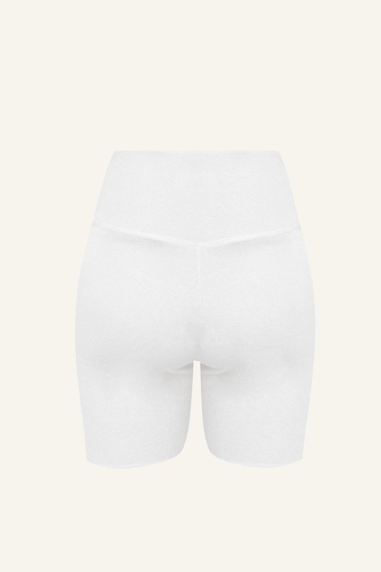 Women's Silk Bike Shorts - White