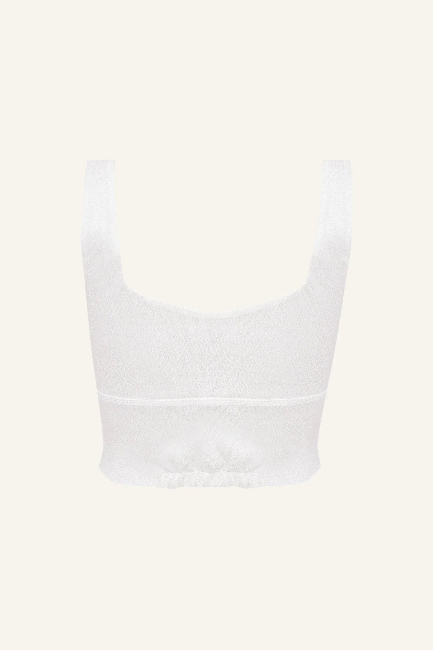 Women's Silk Sports Bra - White