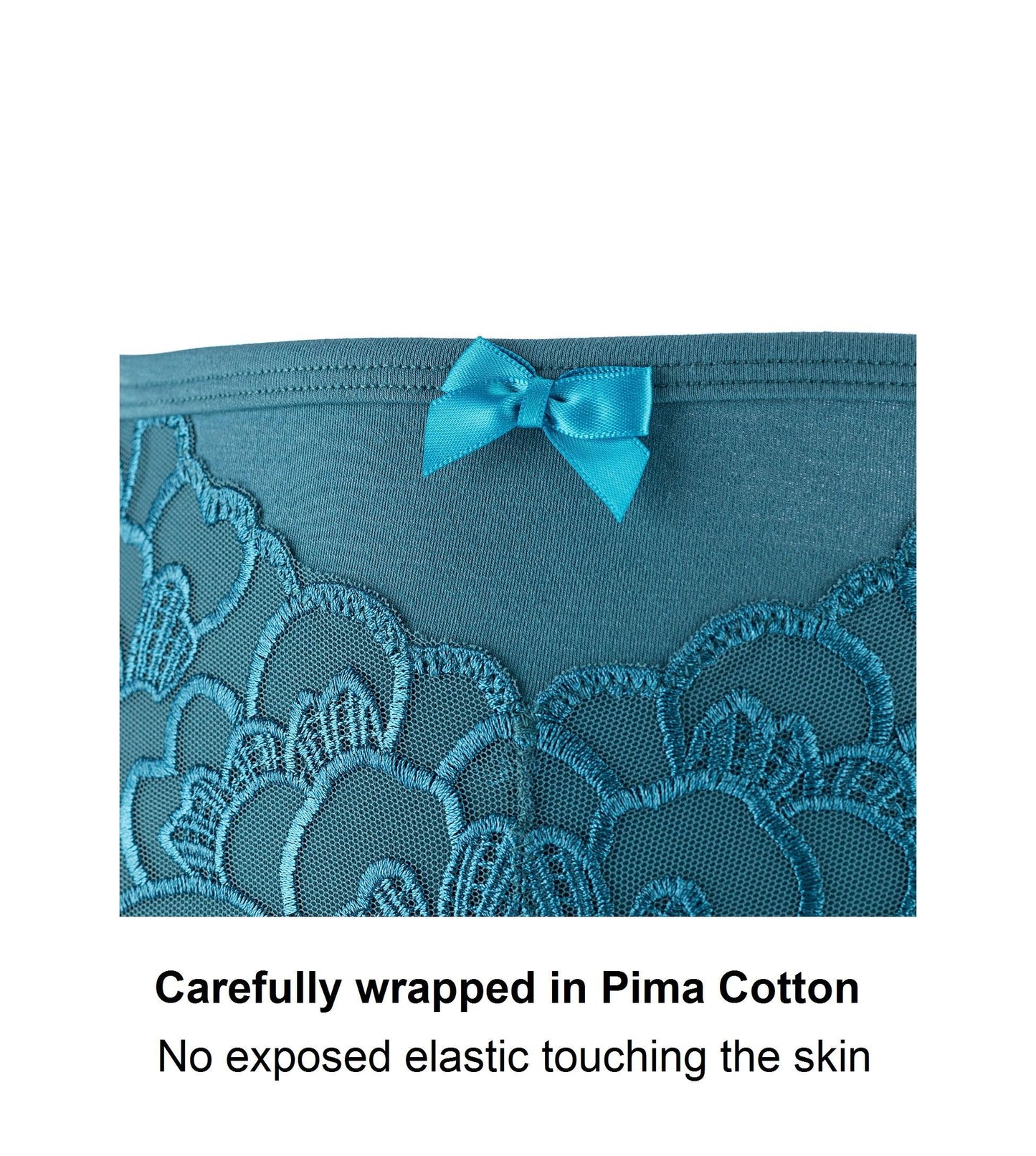 Linnea Silk & Organic Cotton Full Brief — Peacock Blue