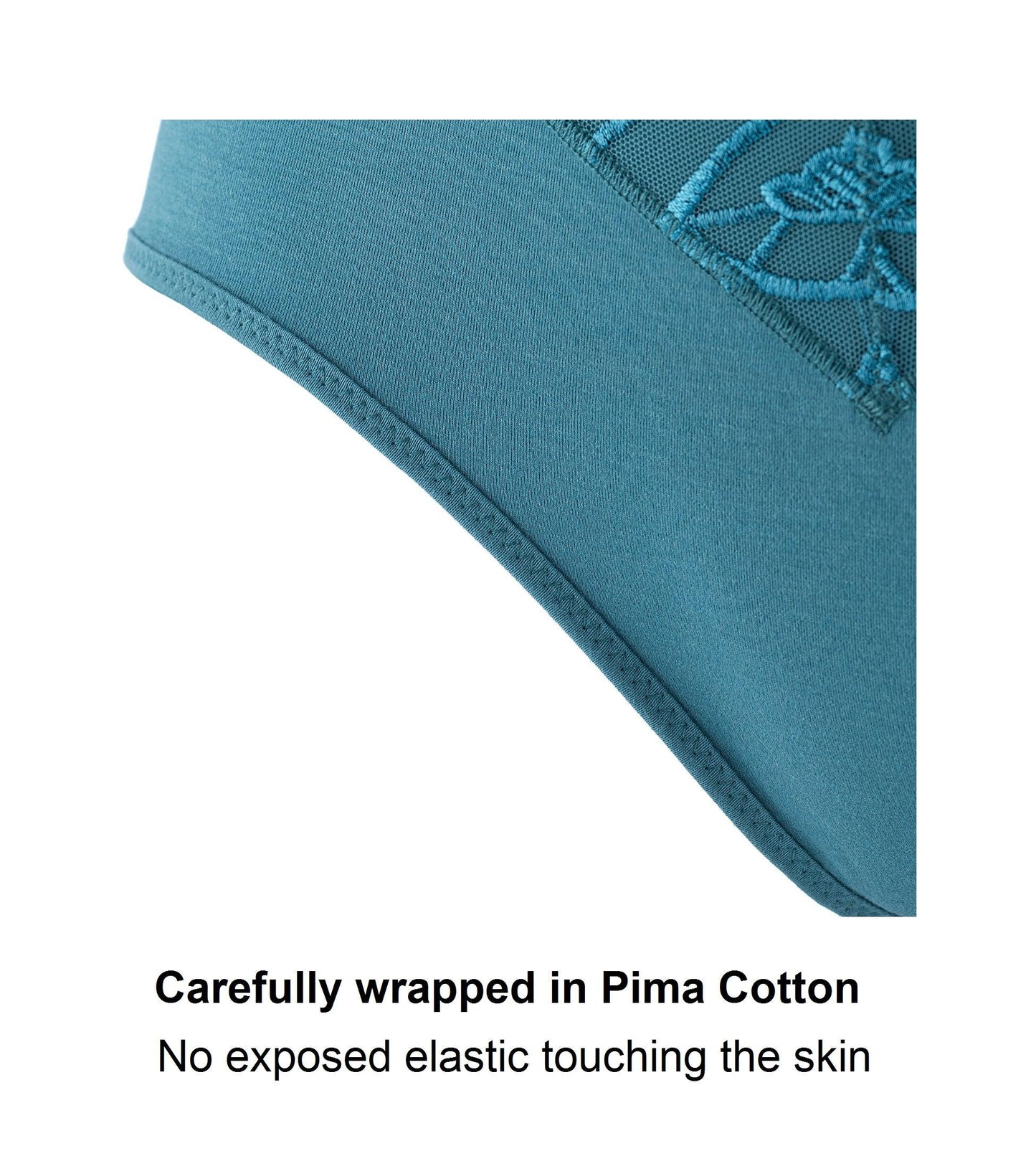Linnea Silk & Organic Cotton Full Brief — Peacock Blue