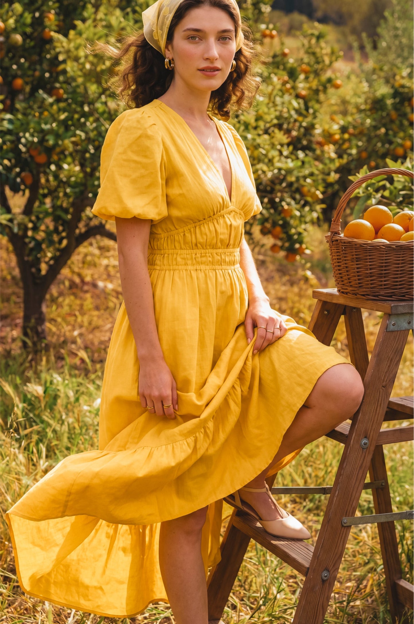 Ida Linen Midi Dress