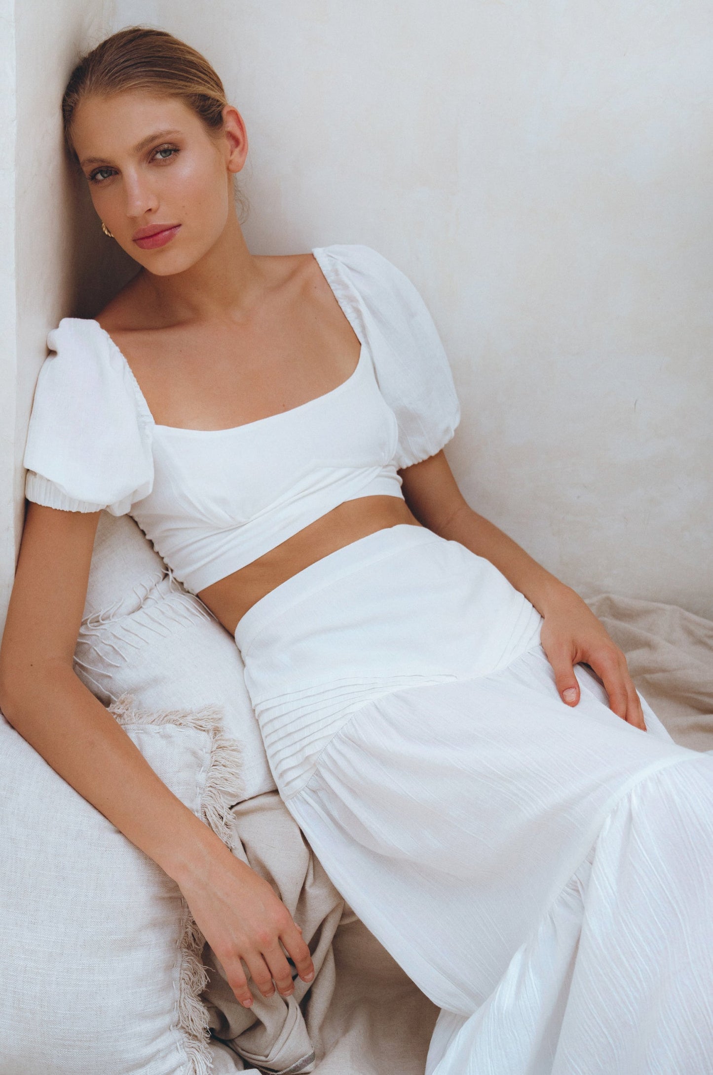 Kiana Linen Crop Top