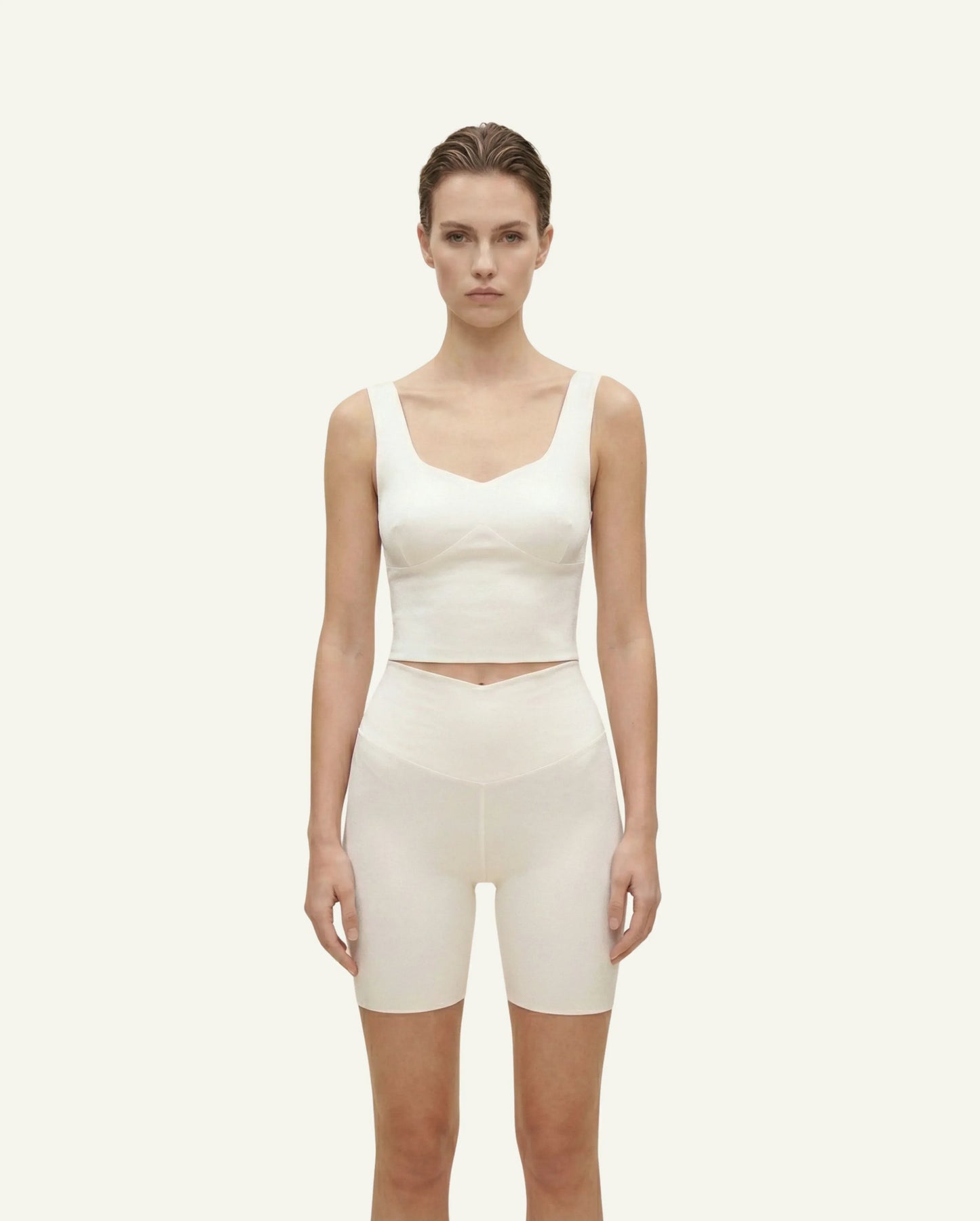 Women's Silk Sports Bra - White