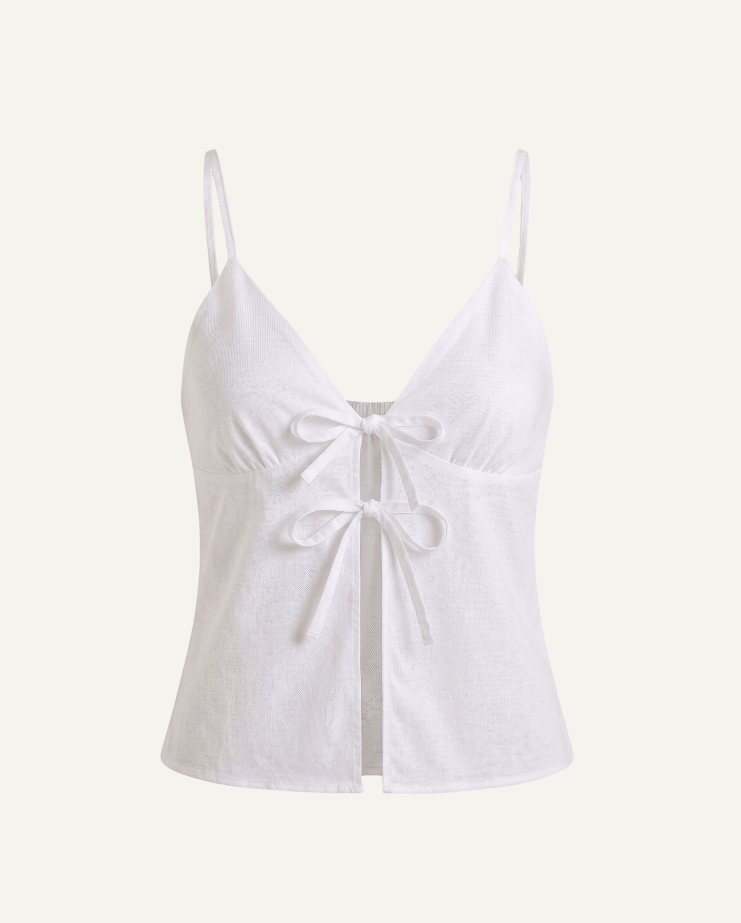 Seaweed Bow-Tie Cami - White