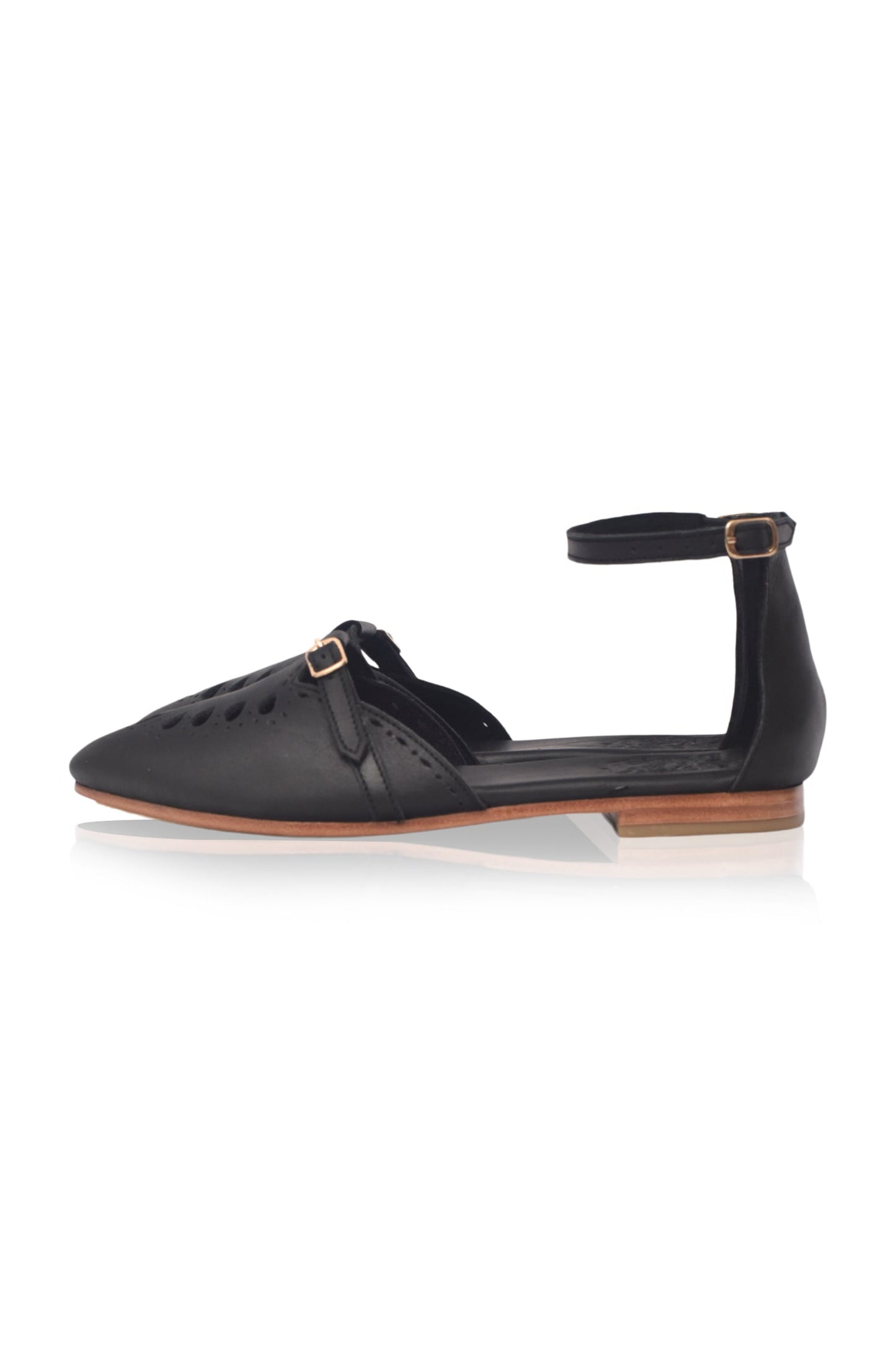 Marthe Pointed Toe Leather Flats