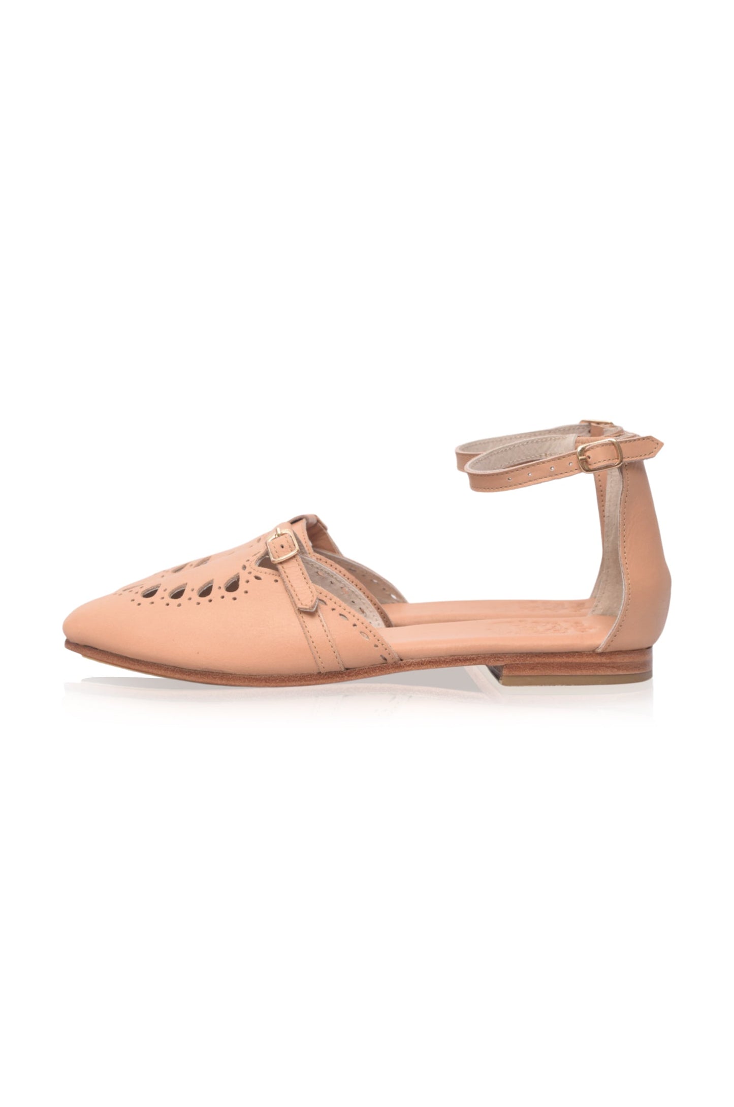 Marthe Pointed Toe Leather Flats