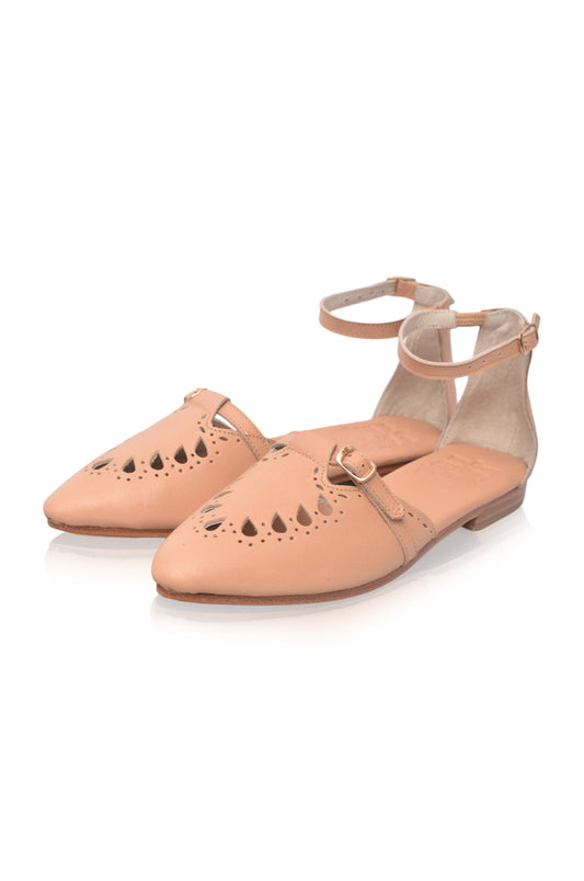 Marthe Pointed Toe Leather Flats