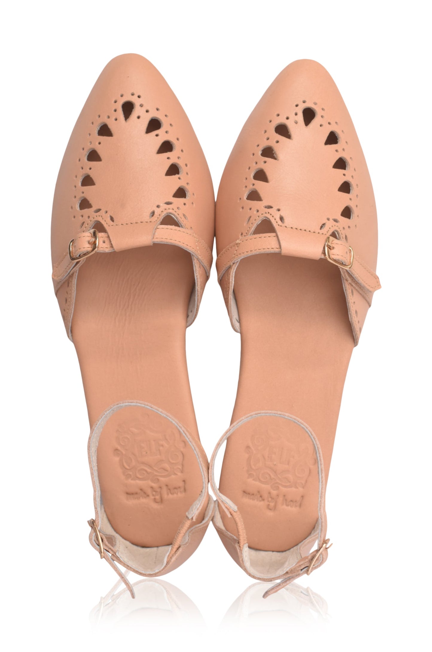 Marthe Pointed Toe Leather Flats