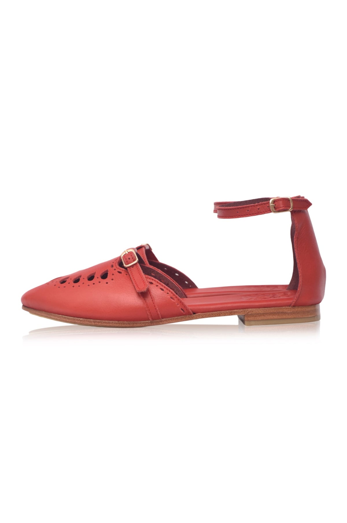 Marthe Pointed Toe Leather Flats