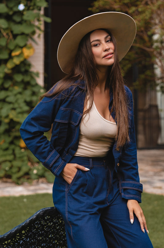 Quinn Linen Bomber Jacket