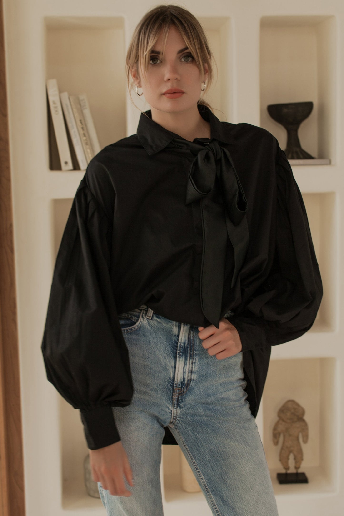 Wynne Balloon Sleeve Oversized Shirt