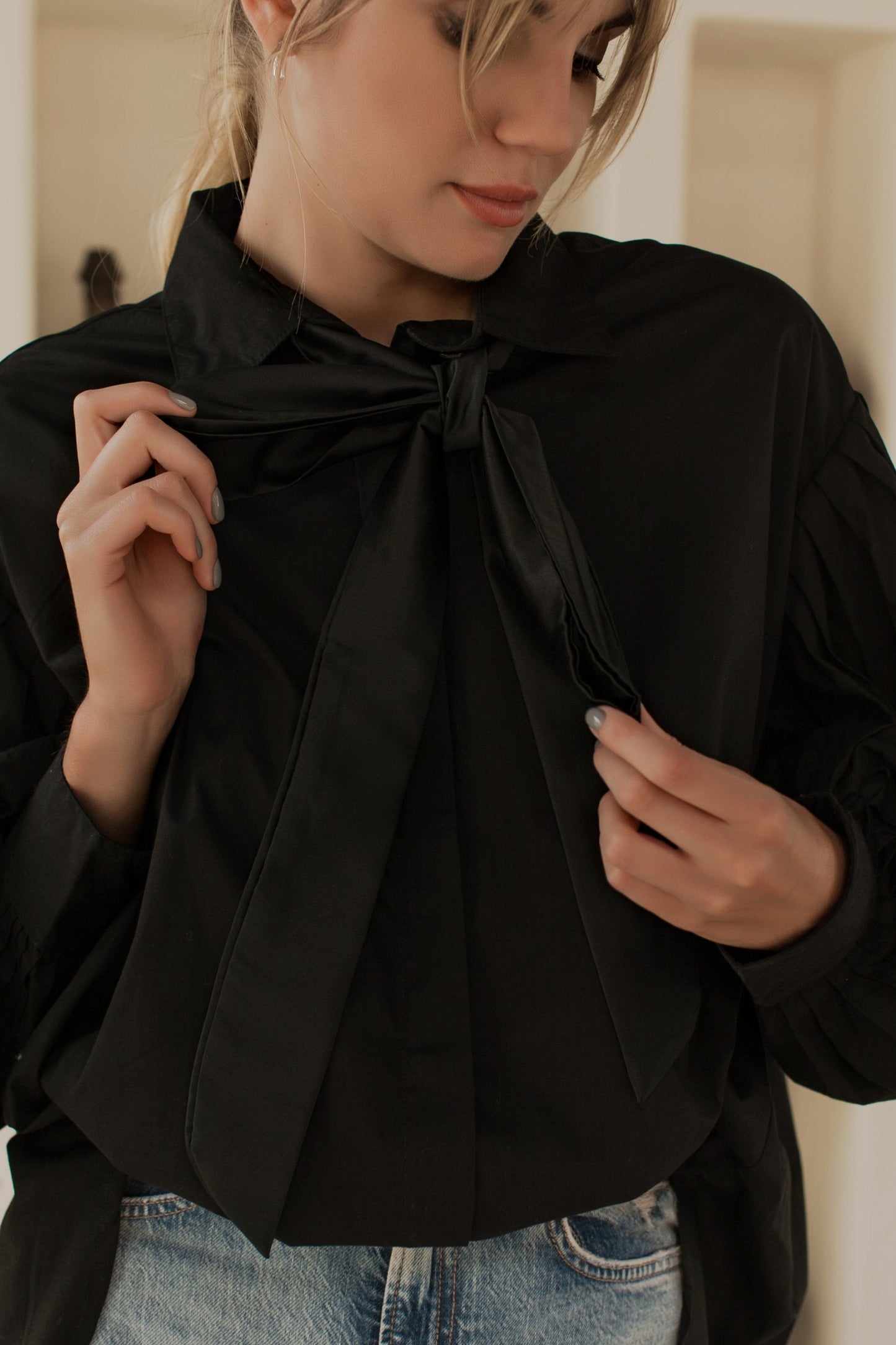 Wynne Balloon Sleeve Oversized Shirt