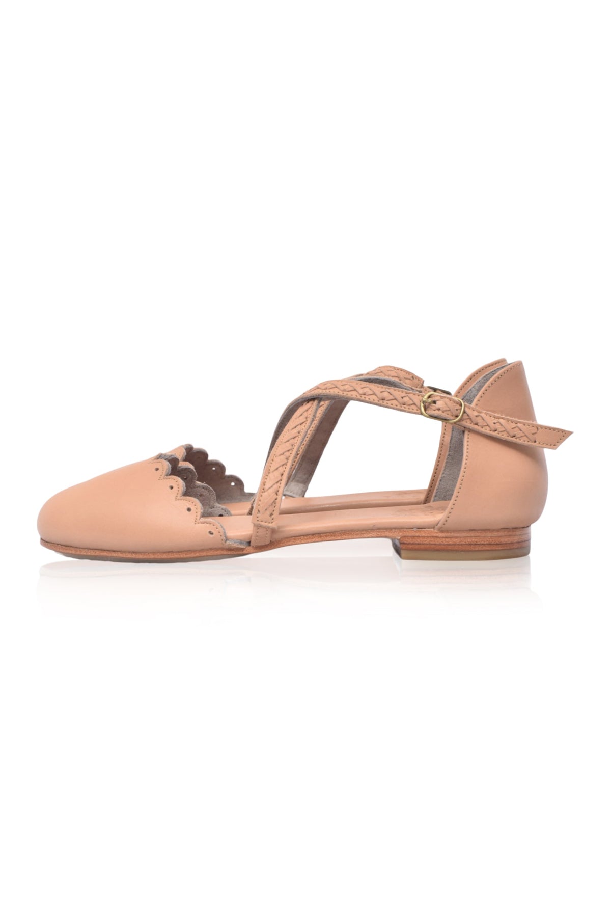 Constance Criss-Cross Leather Flats