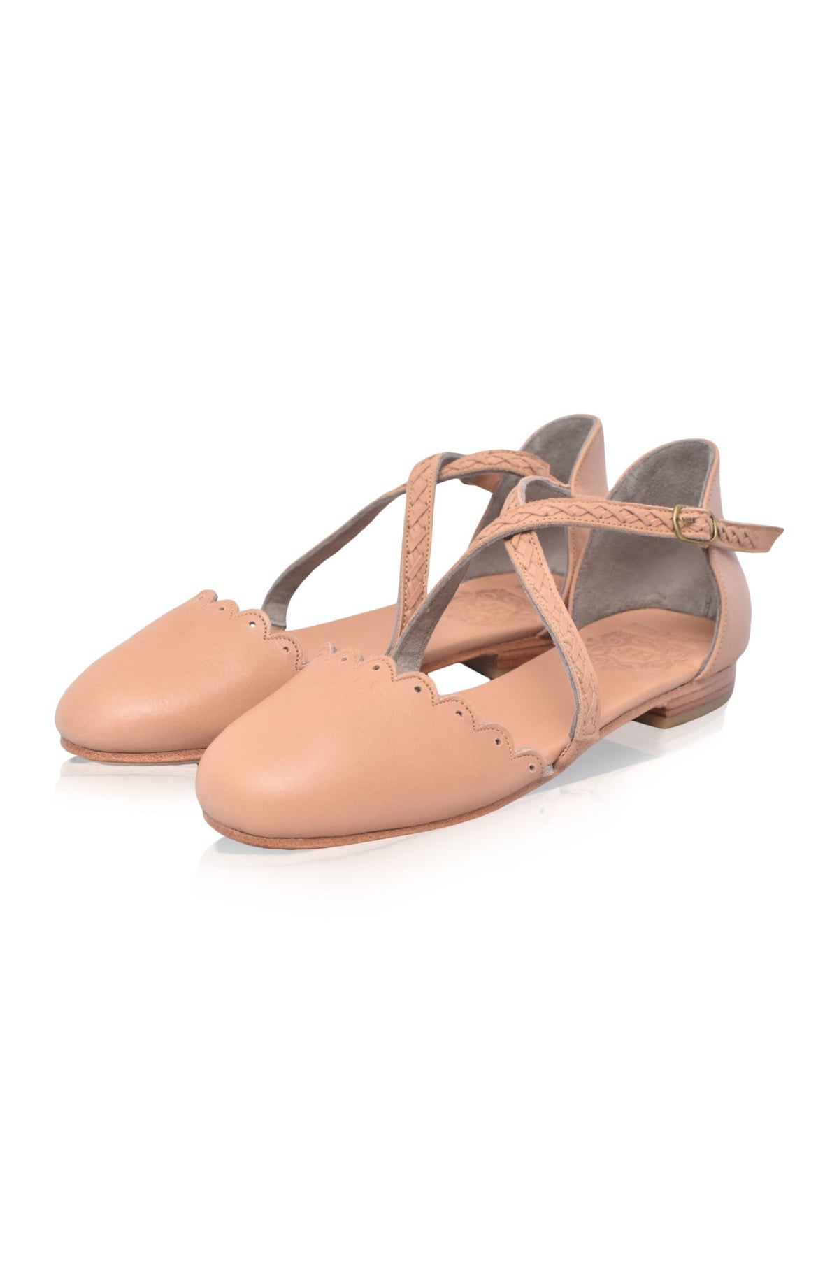 Constance Criss-Cross Leather Flats