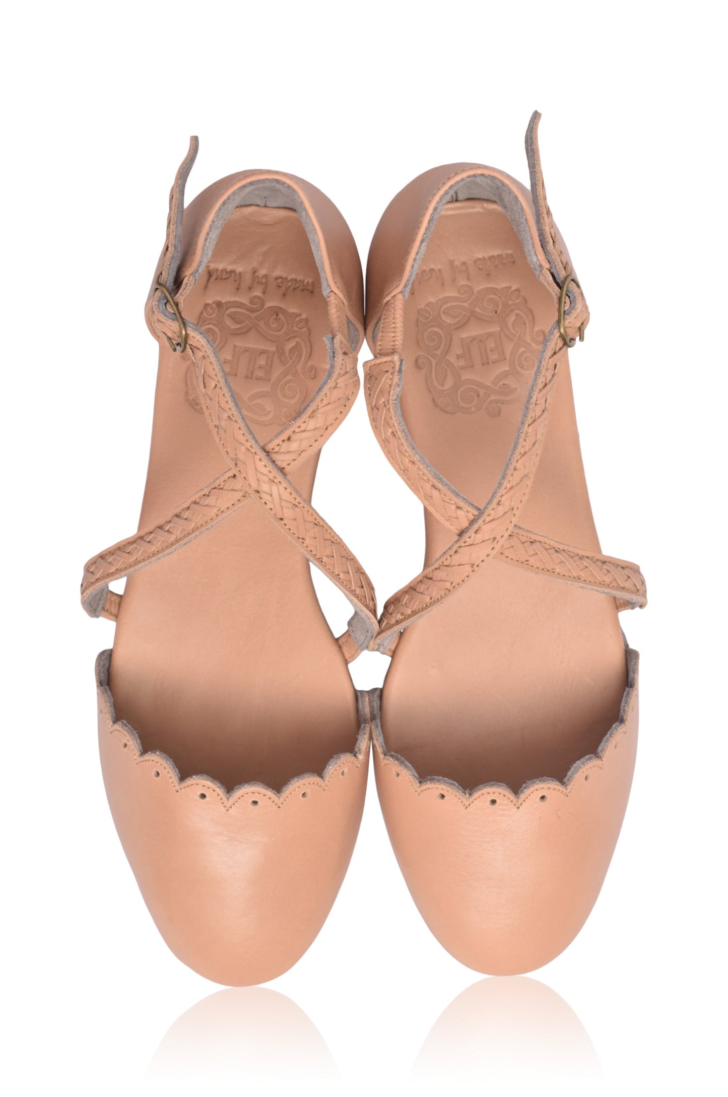 Constance Criss-Cross Leather Flats