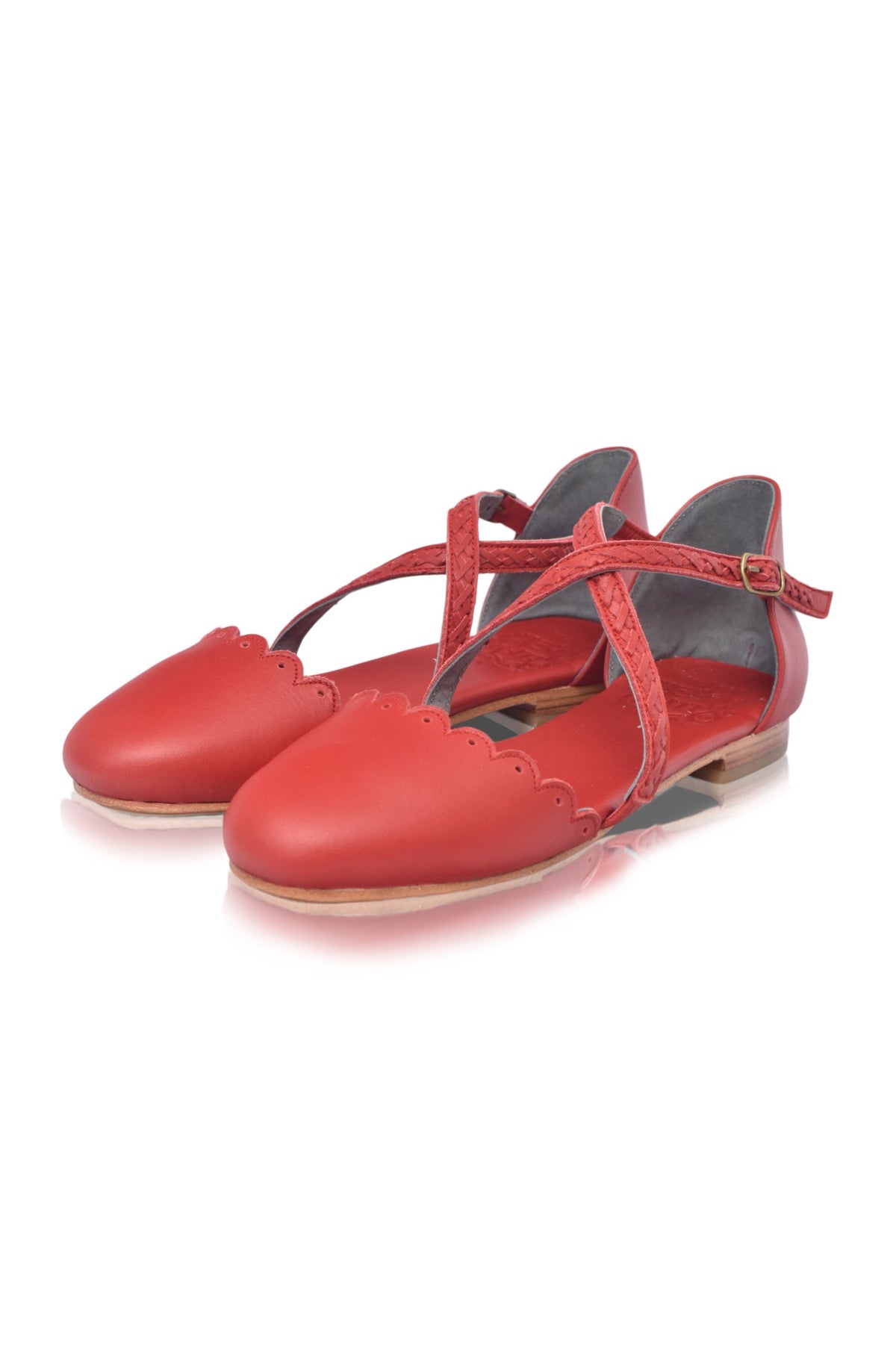 Constance Criss-Cross Leather Flats