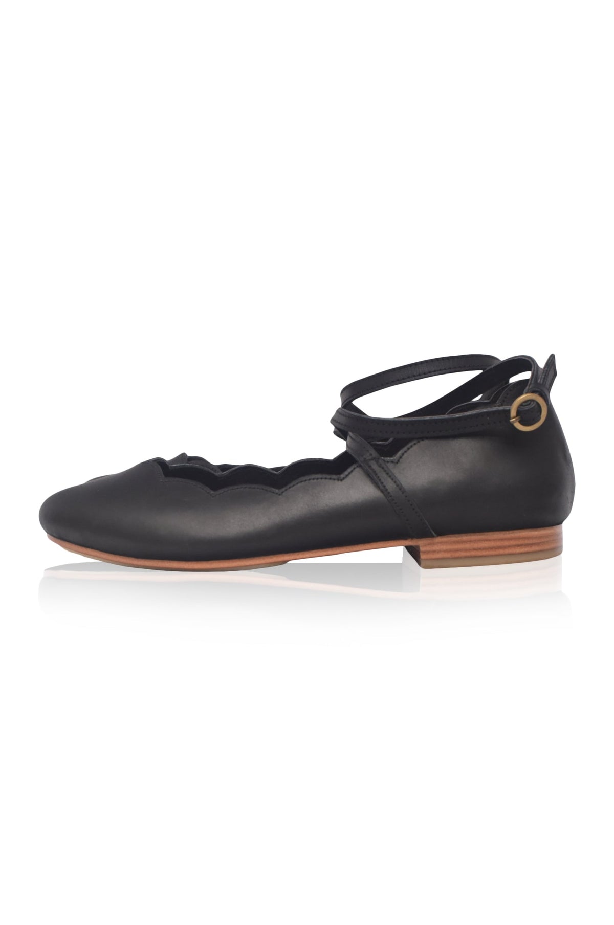 Maartje Criss-Cross Leather Ballet Flats