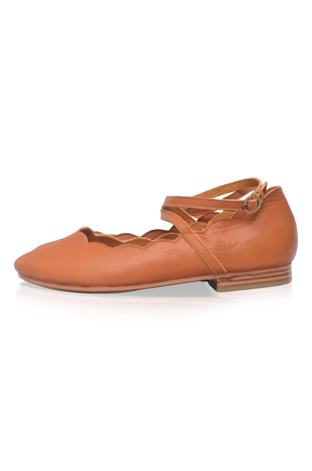 Maartje Criss-Cross Leather Ballet Flats