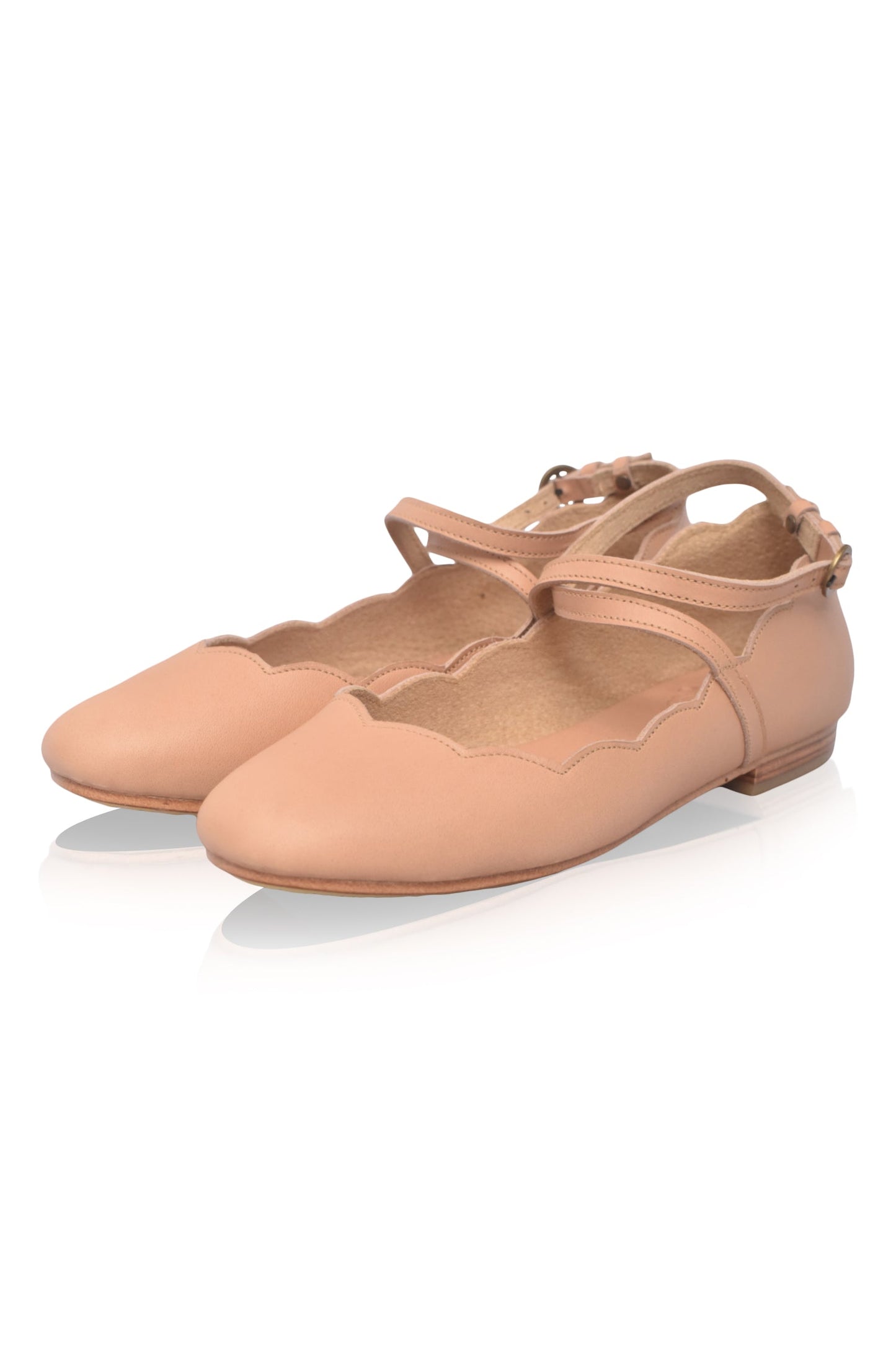 Maartje Criss-Cross Leather Ballet Flats