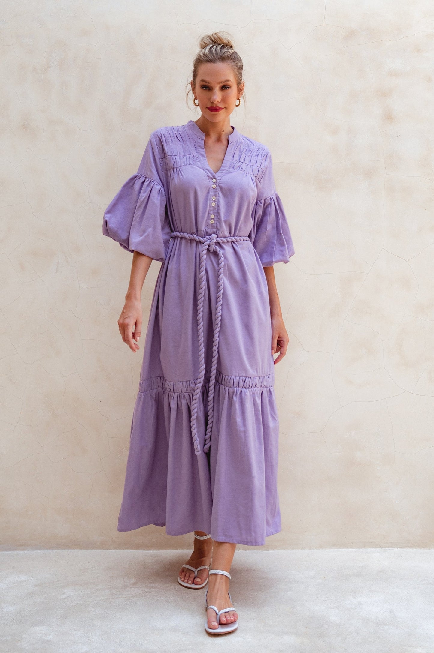 Novalie Puff Sleeve Maxi Dress