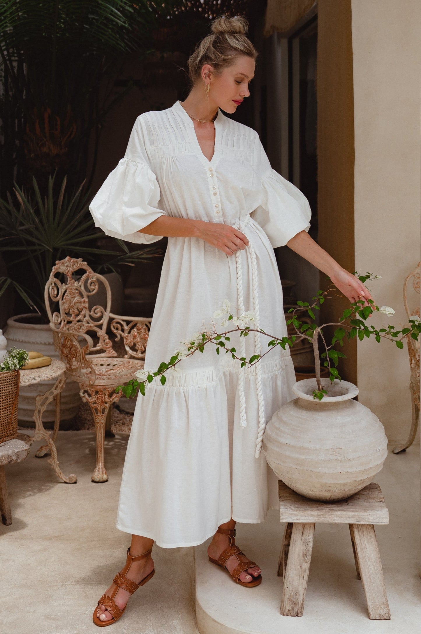 Novalie Puff Sleeve Maxi Dress