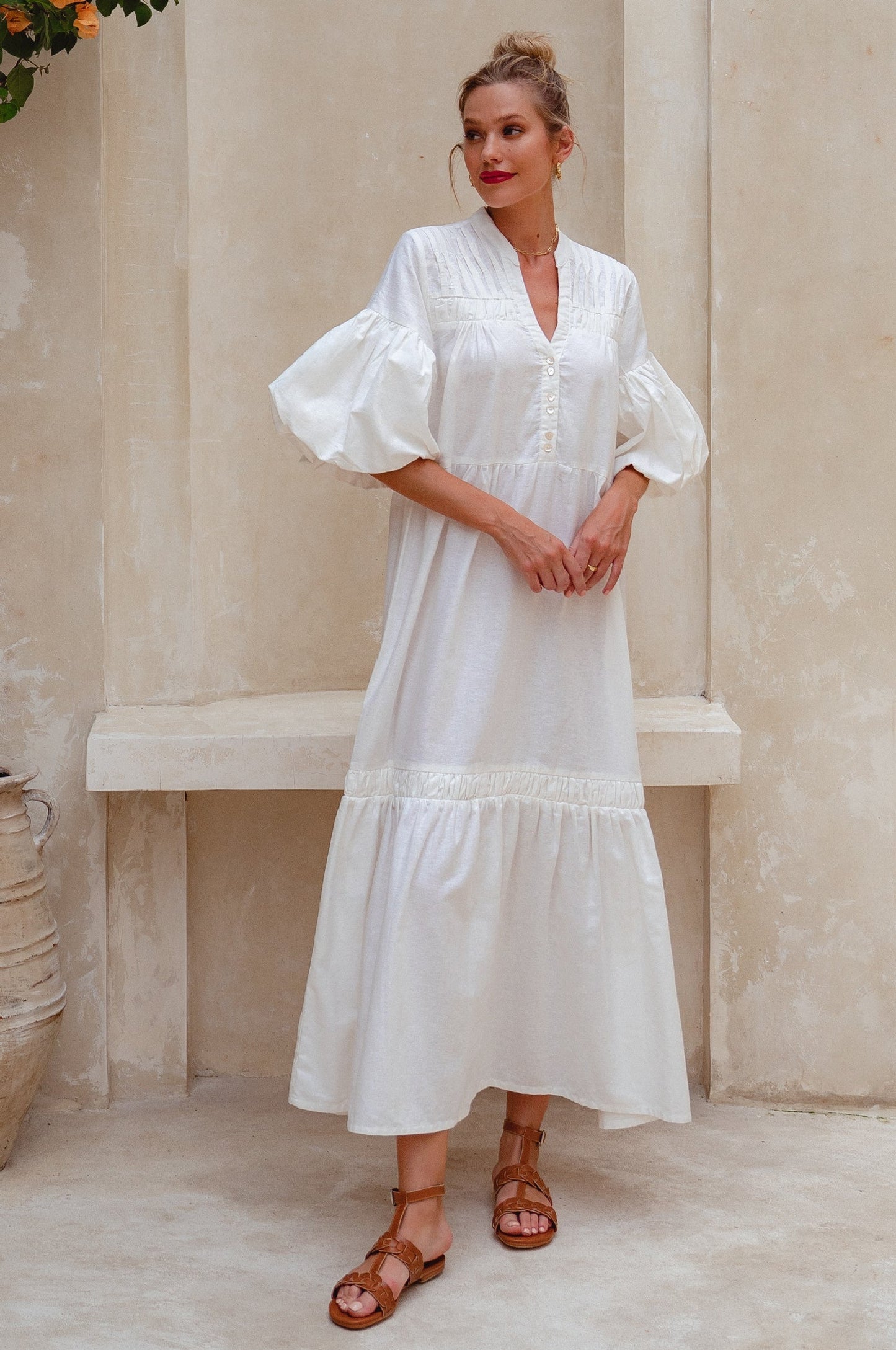 Novalie Puff Sleeve Maxi Dress