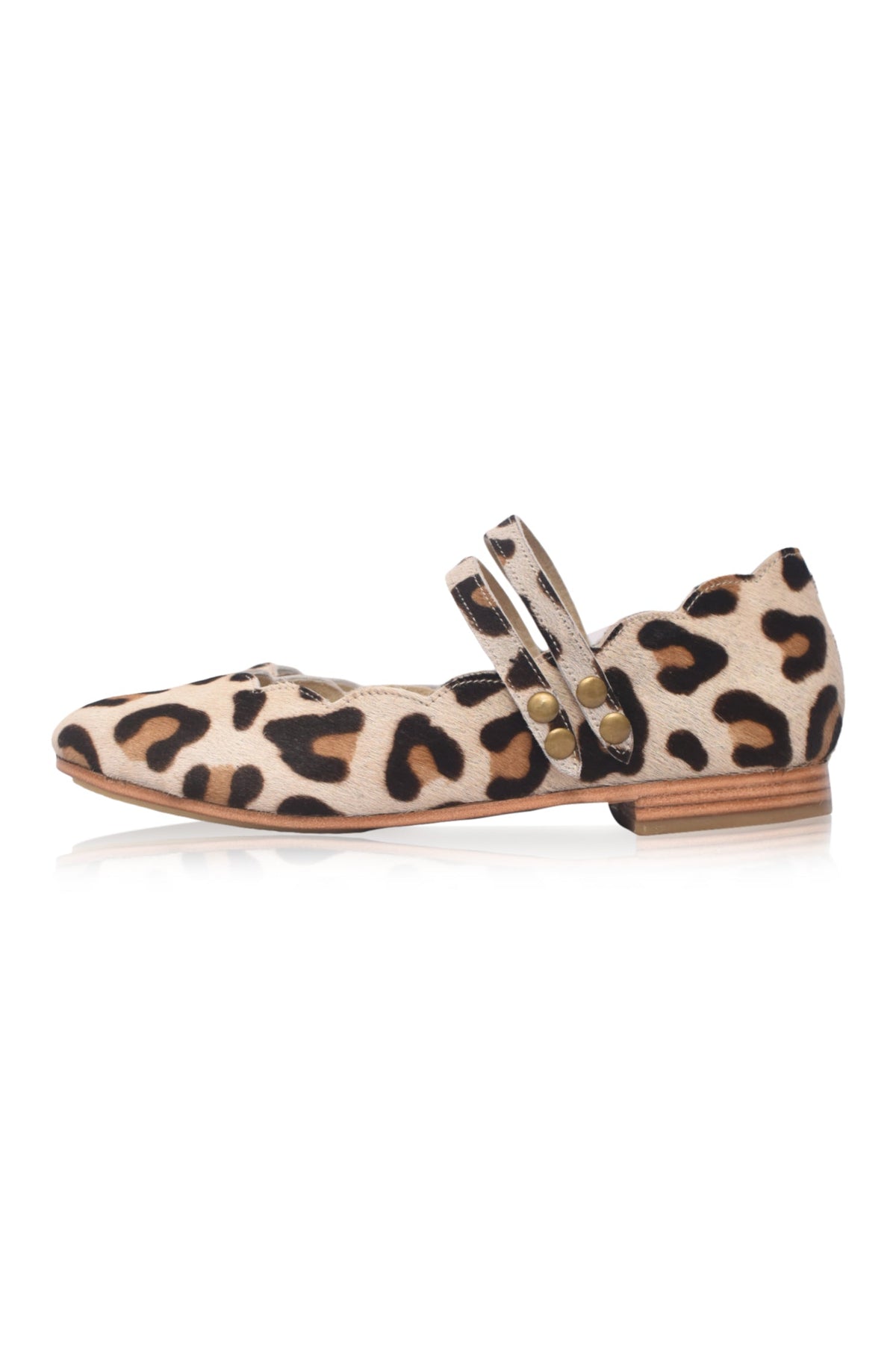 Josselien Printed Mary Jane Leather Flats