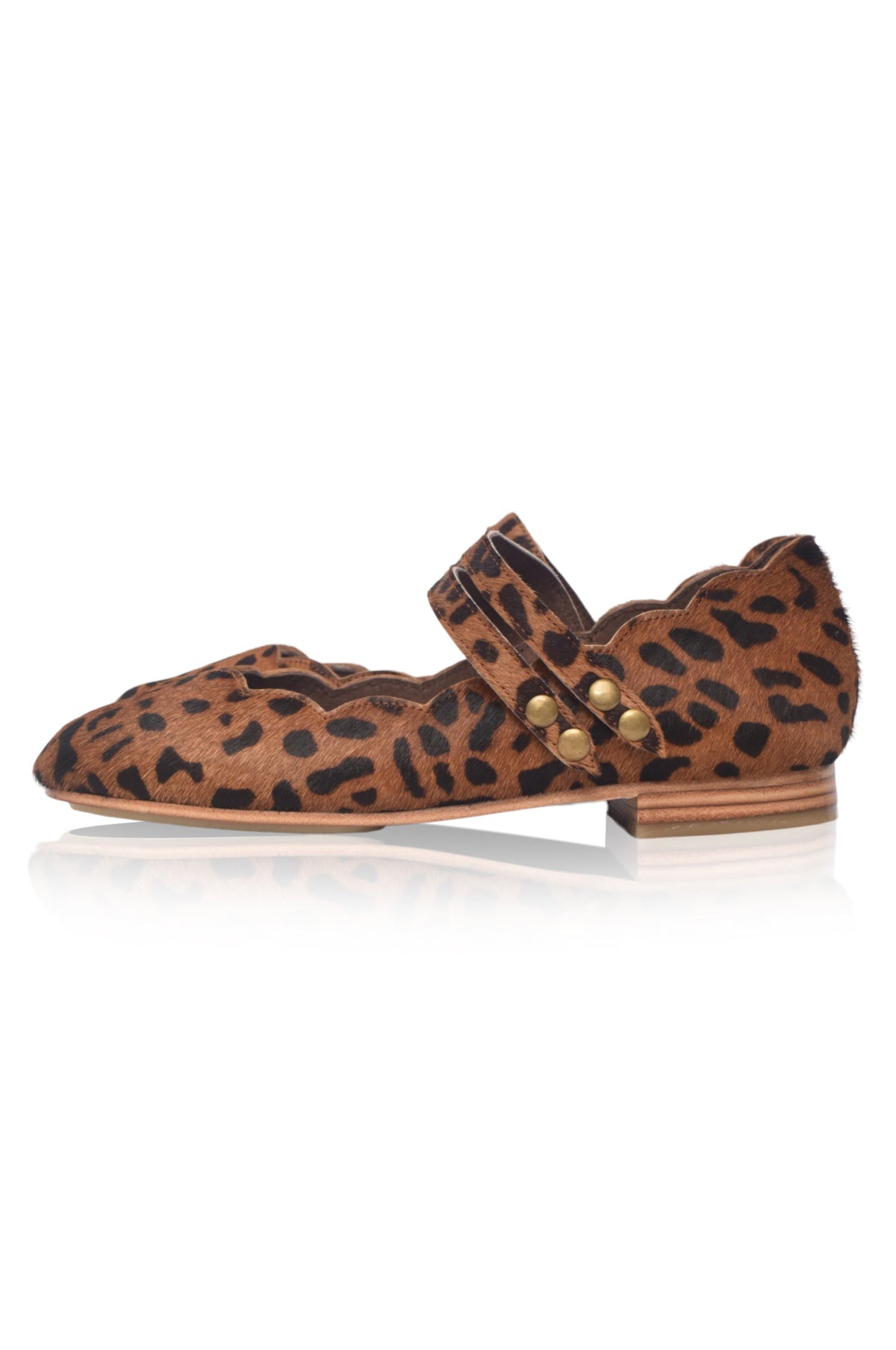 Josselien Printed Mary Jane Leather Flats