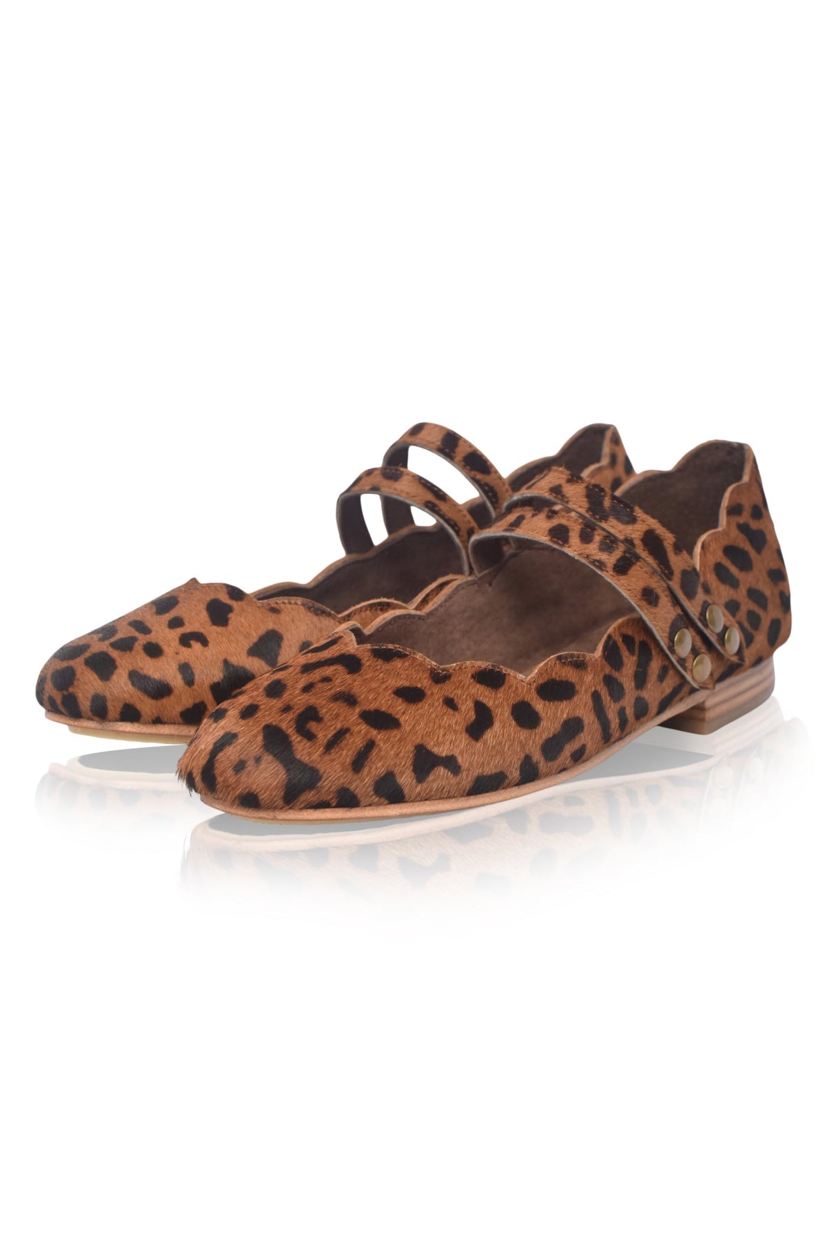 Josselien Printed Mary Jane Leather Flats
