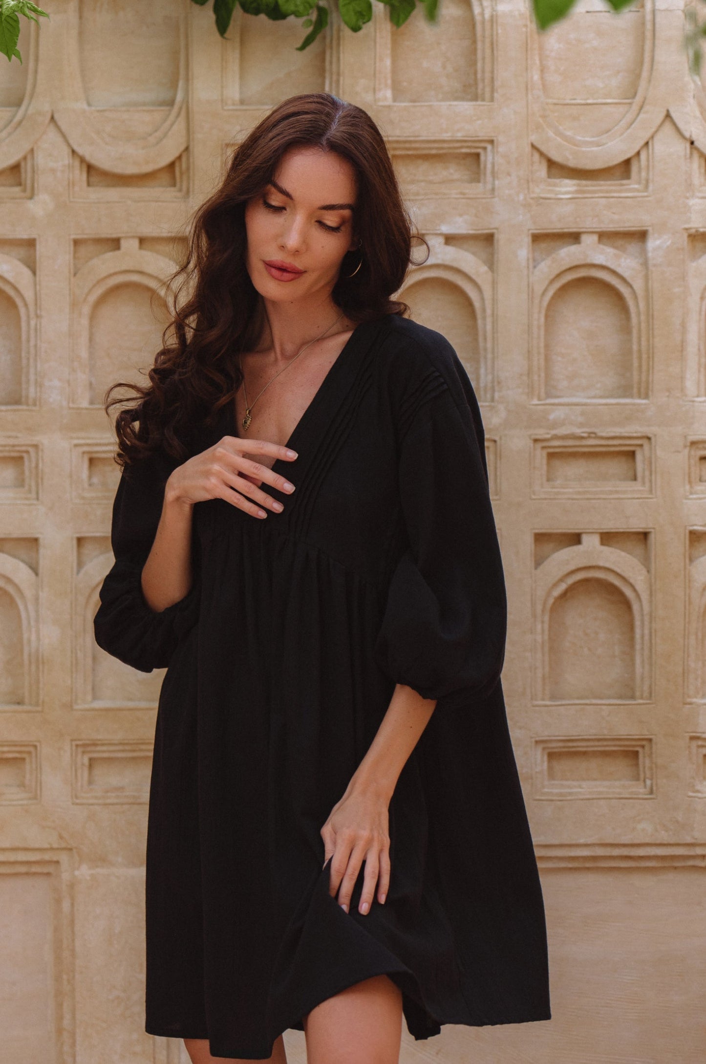 Palmira Handcrafted Linen Mini Dress