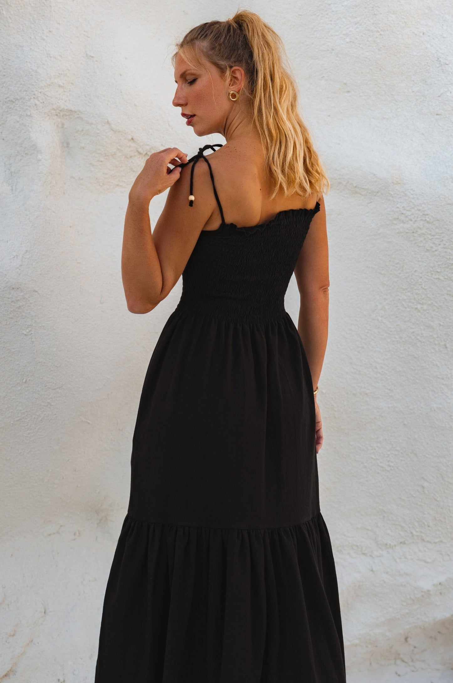 Orabel Strappy Linen Midi Dress