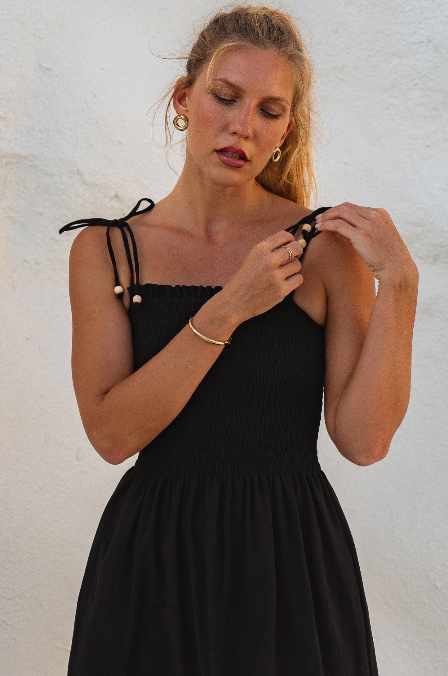 Orabel Strappy Linen Midi Dress