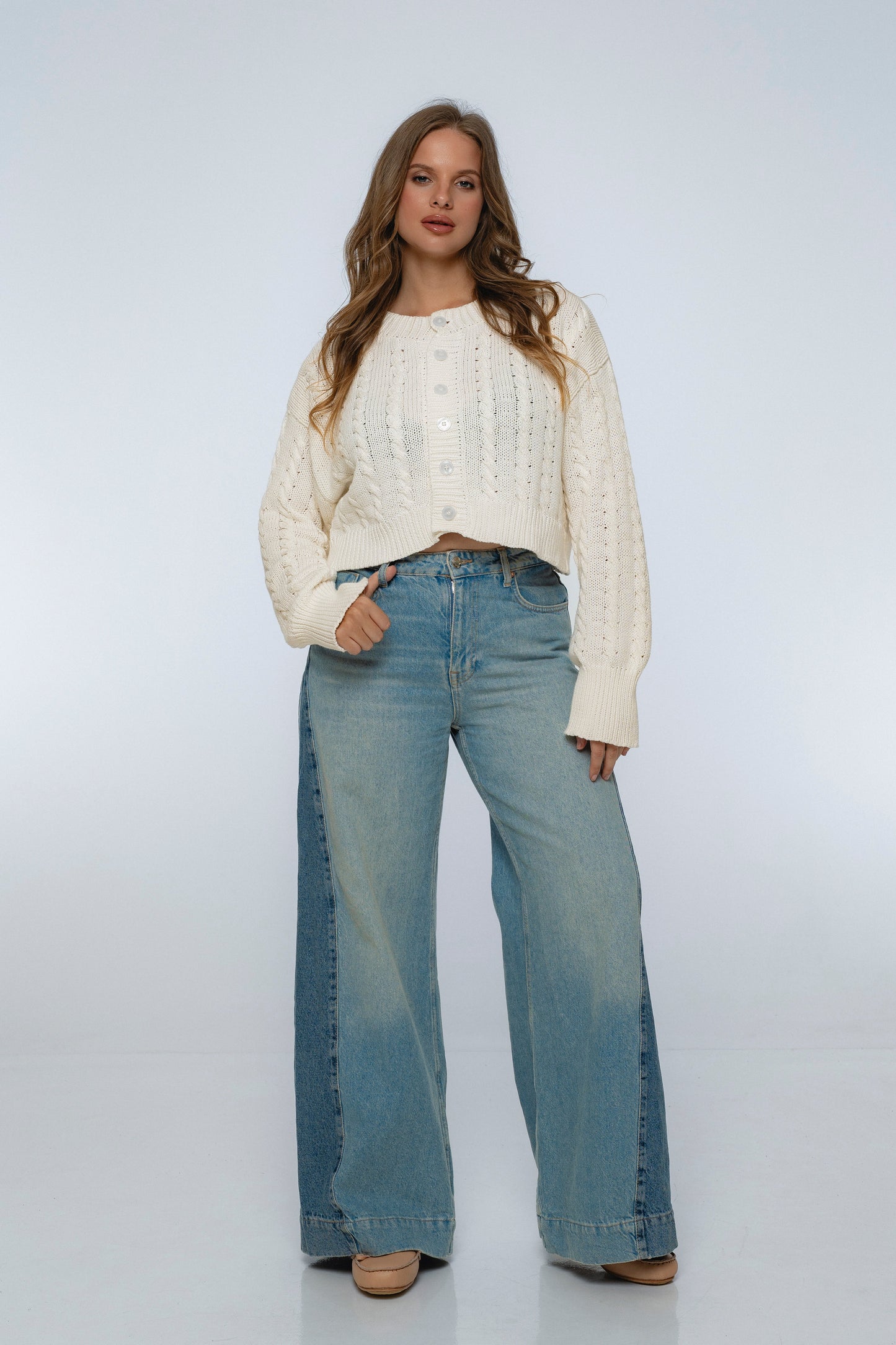 Bellamie Cropped Knitted Cardigan