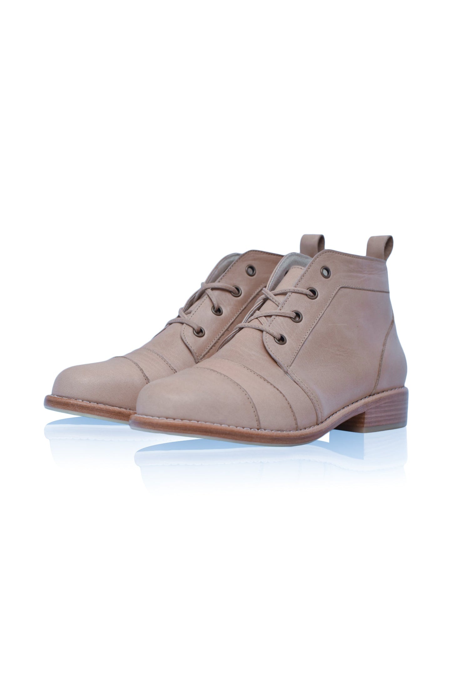 Zita Lace-Up Leather Boots