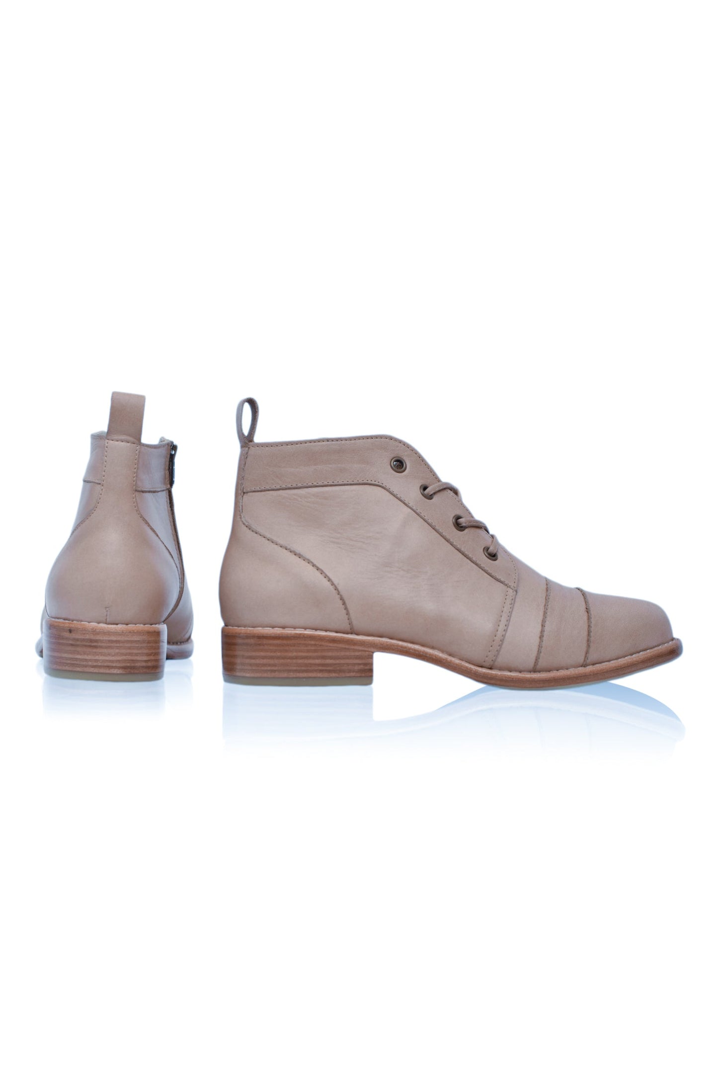 Zita Lace-Up Leather Boots