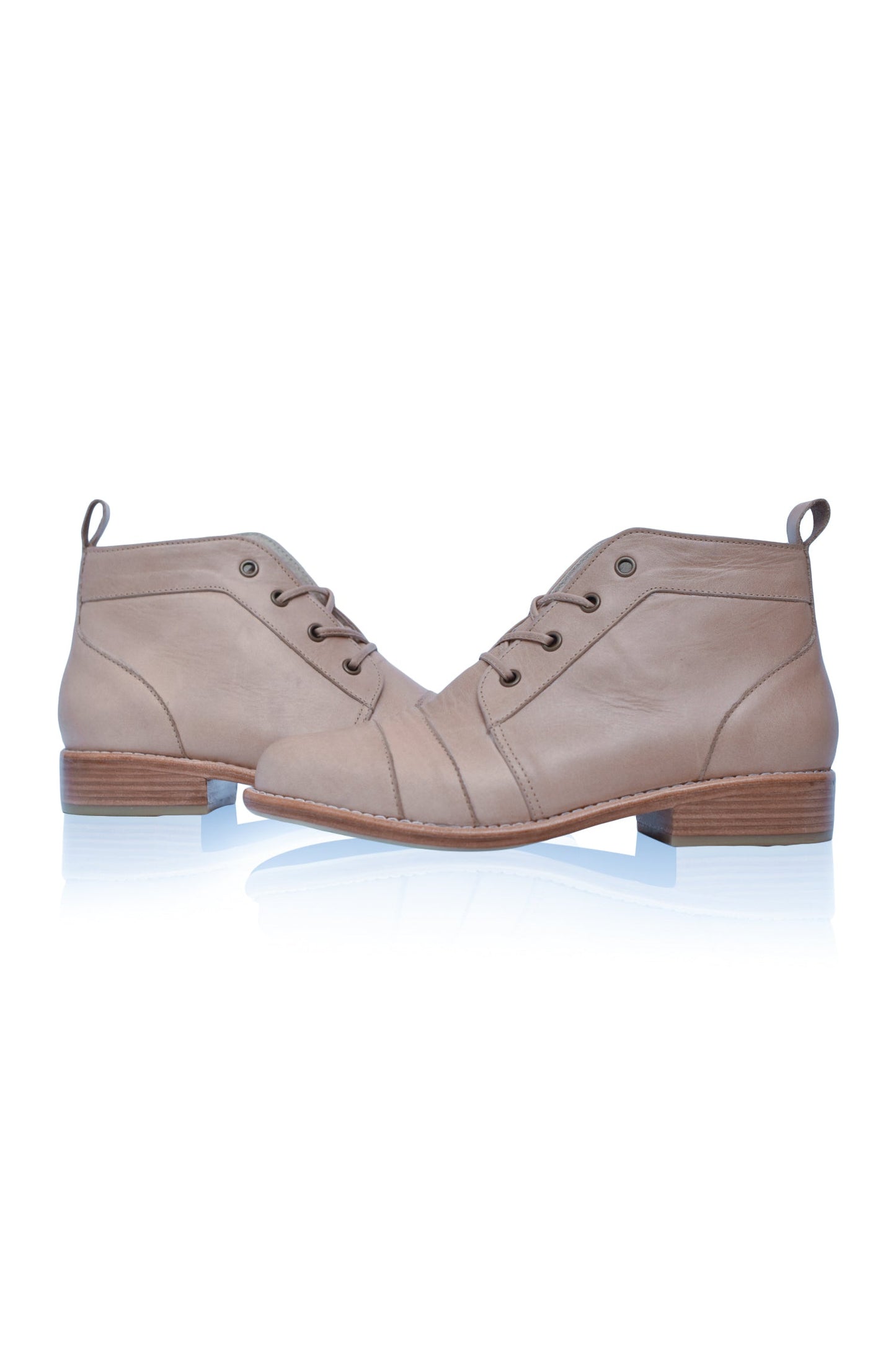 Zita Lace-Up Leather Boots