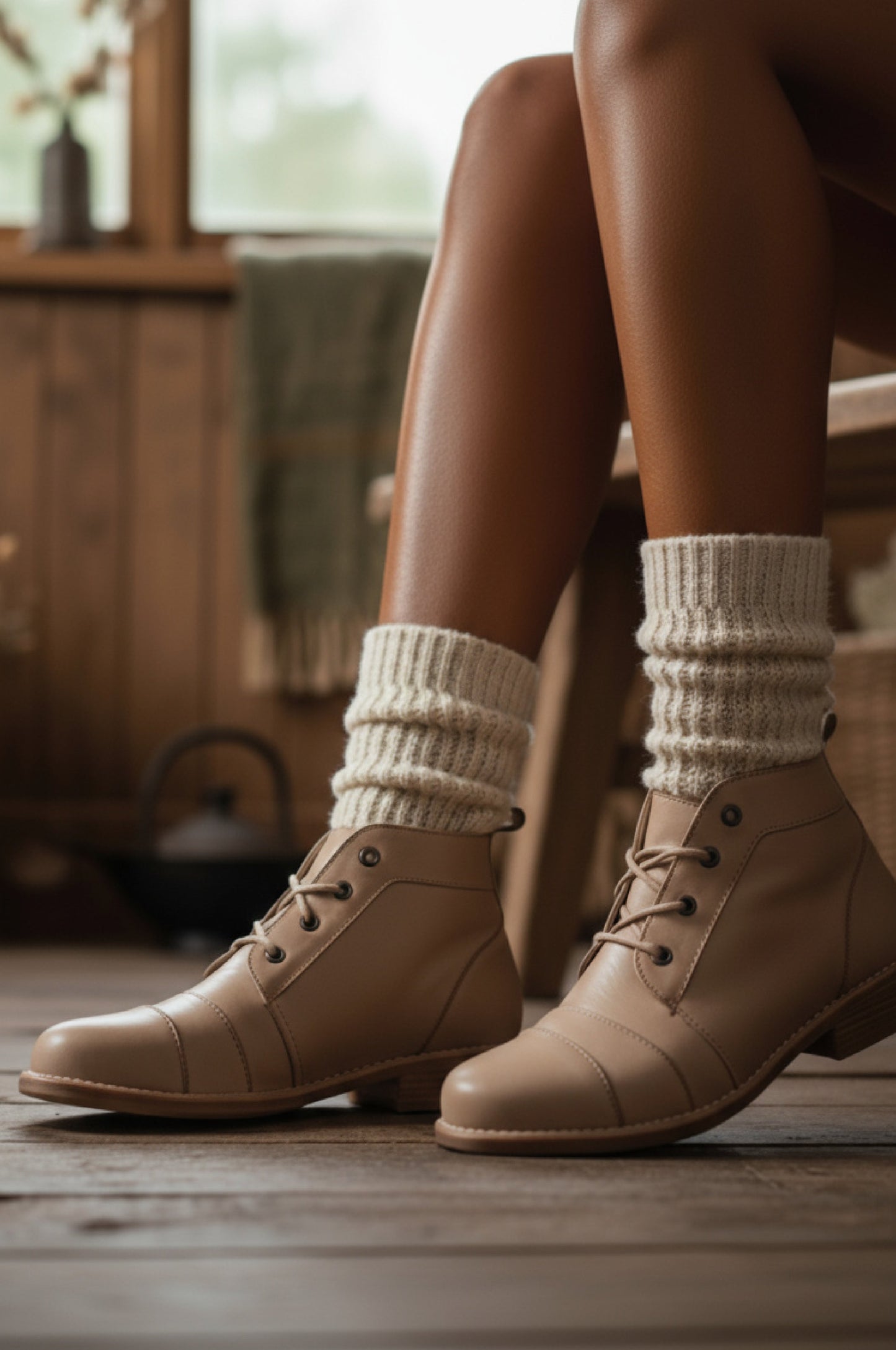 Zita Lace-Up Leather Boots