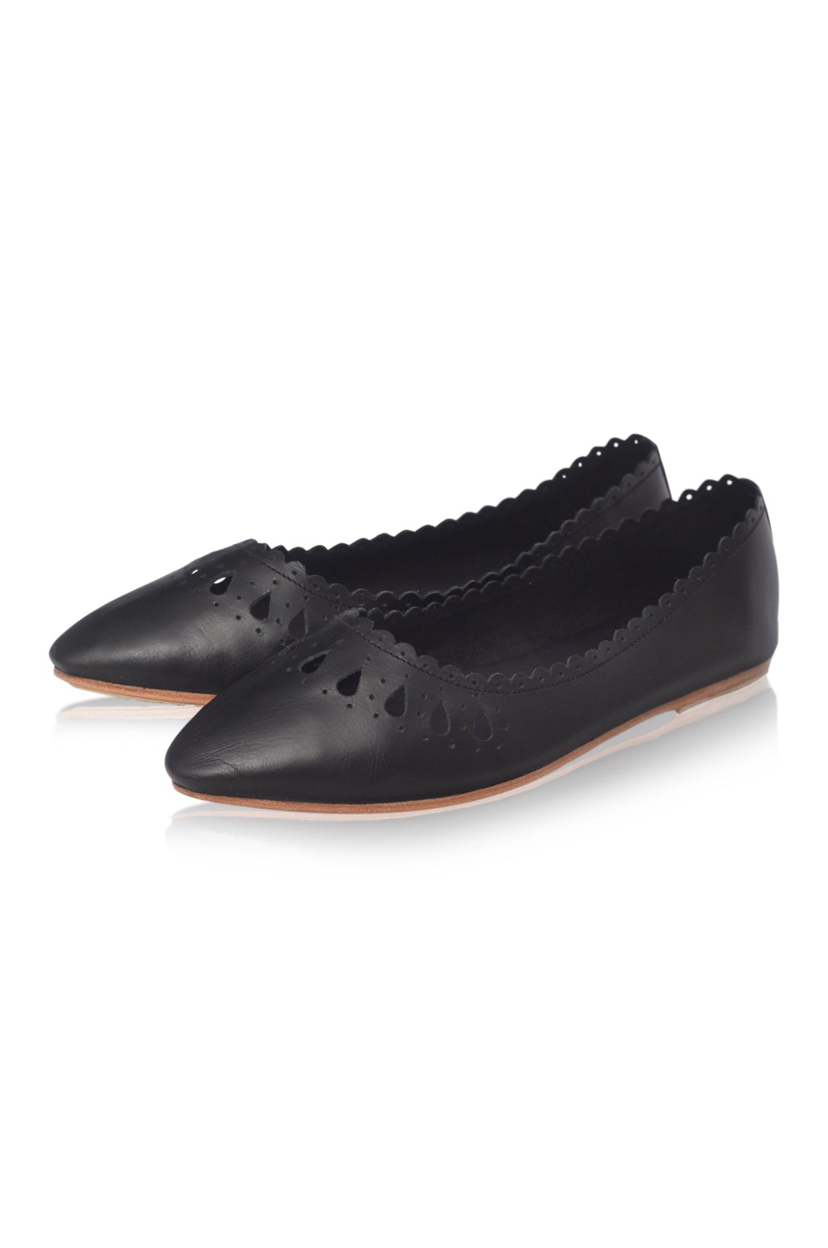 Annemie Cut-Out Leather Flats