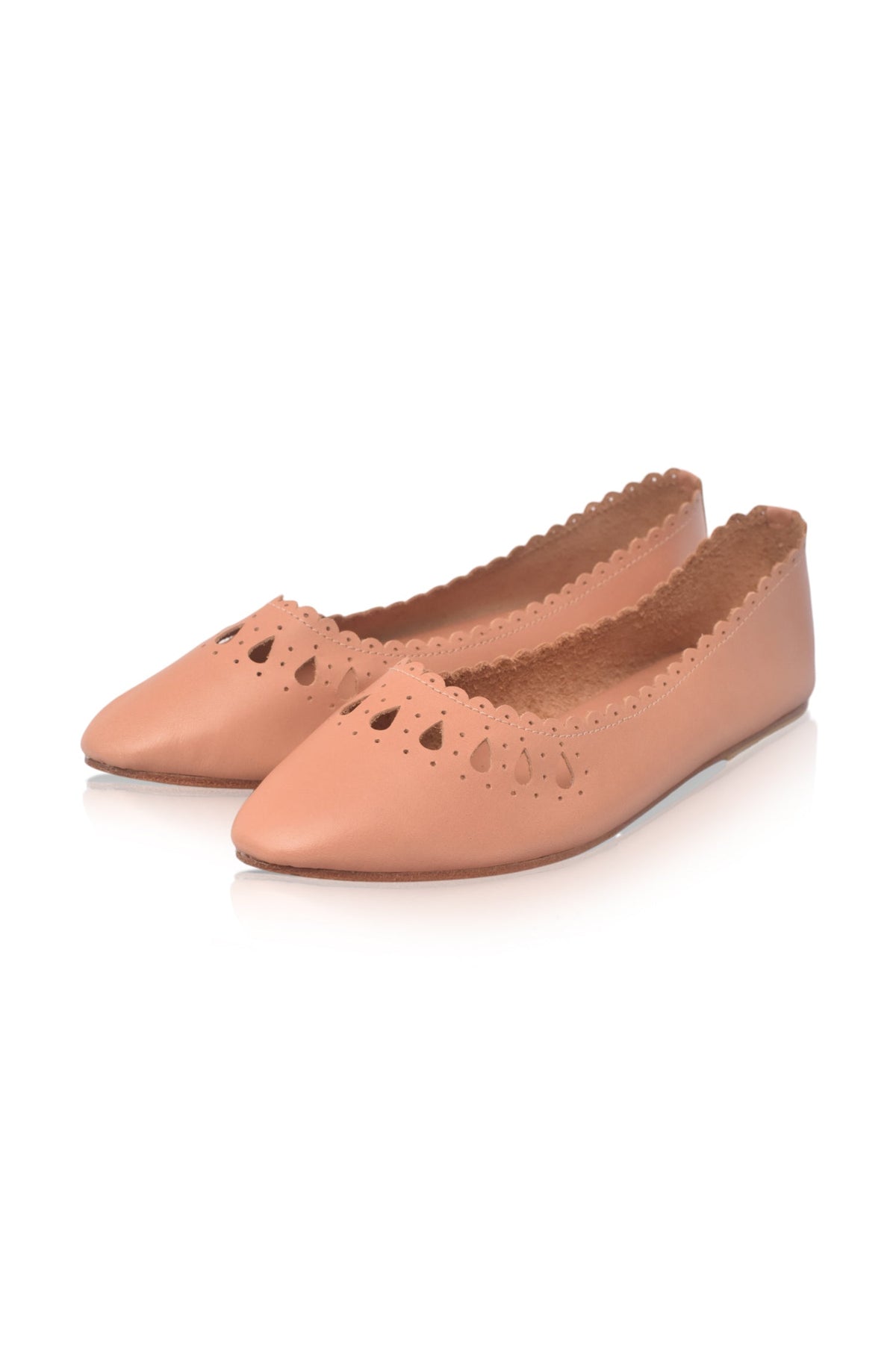 Annemie Cut-Out Leather Flats