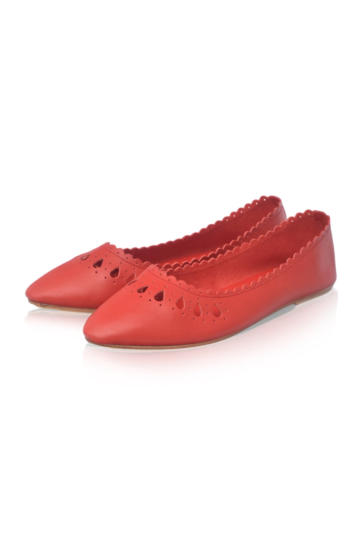 Annemie Cut-Out Leather Flats