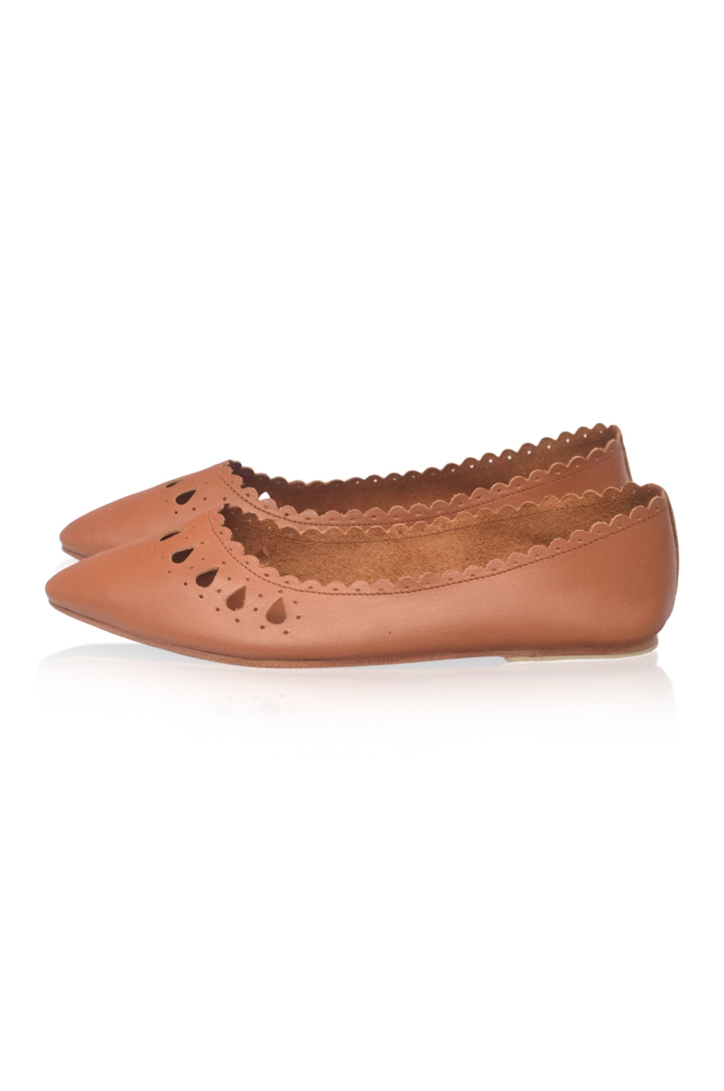 Annemie Cut-Out Leather Flats