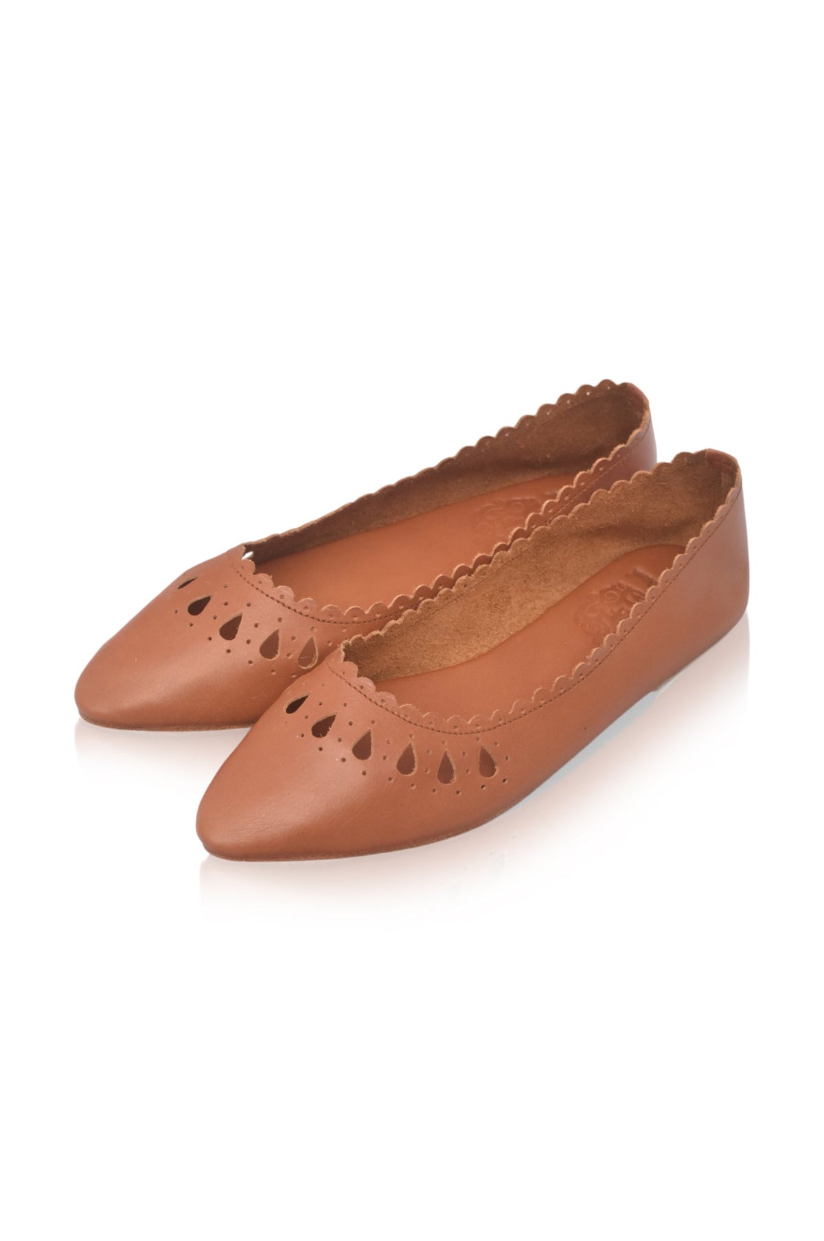 Annemie Cut-Out Leather Flats