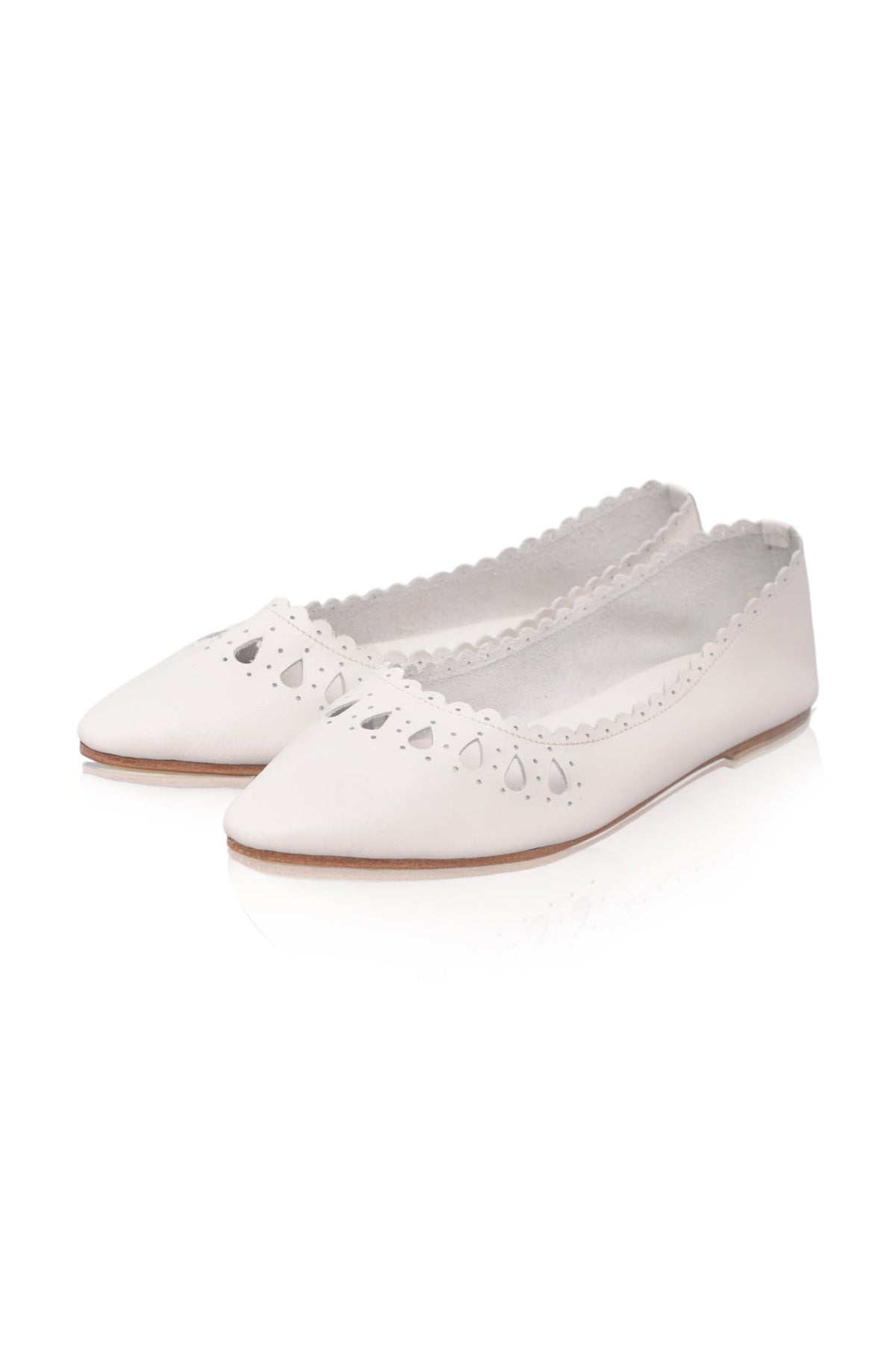 Annemie Cut-Out Leather Flats