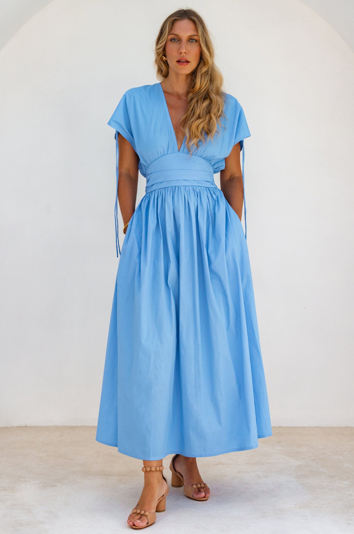 Gwendolen Goddess Cotton Maxi Dress